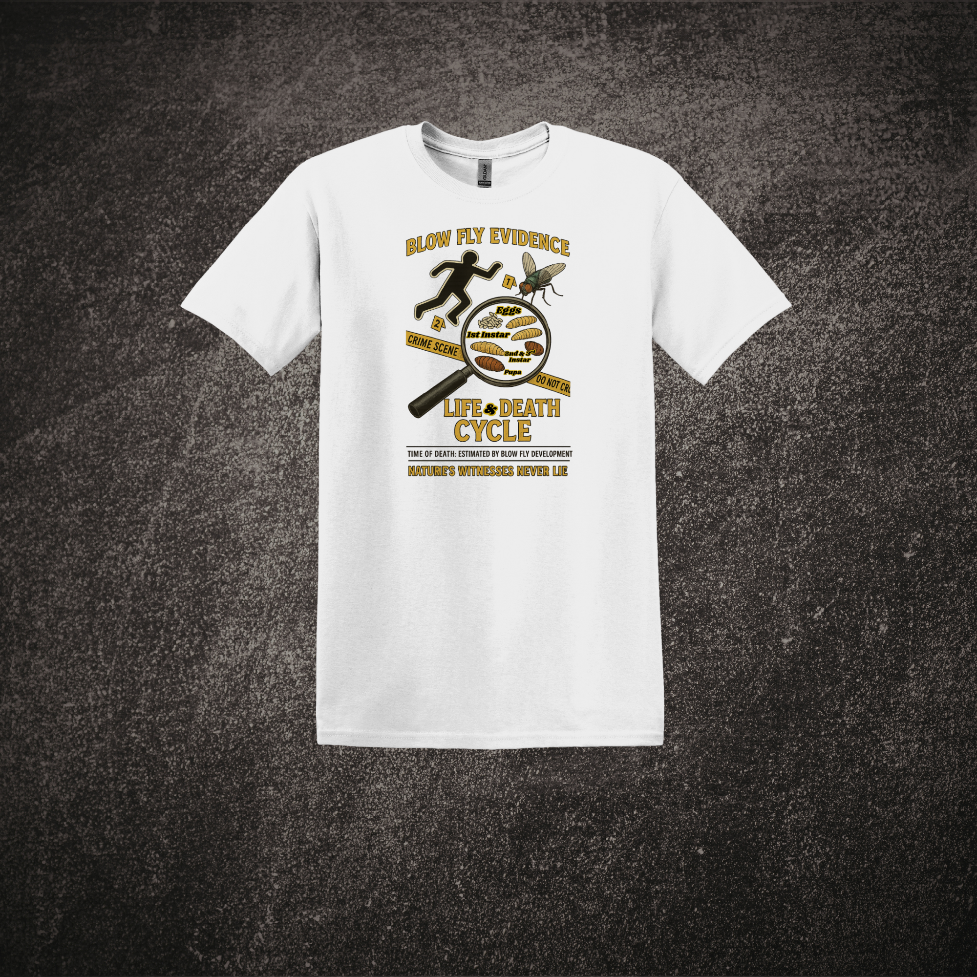 Life Cycle of a Blowfly - SS Tee White.png