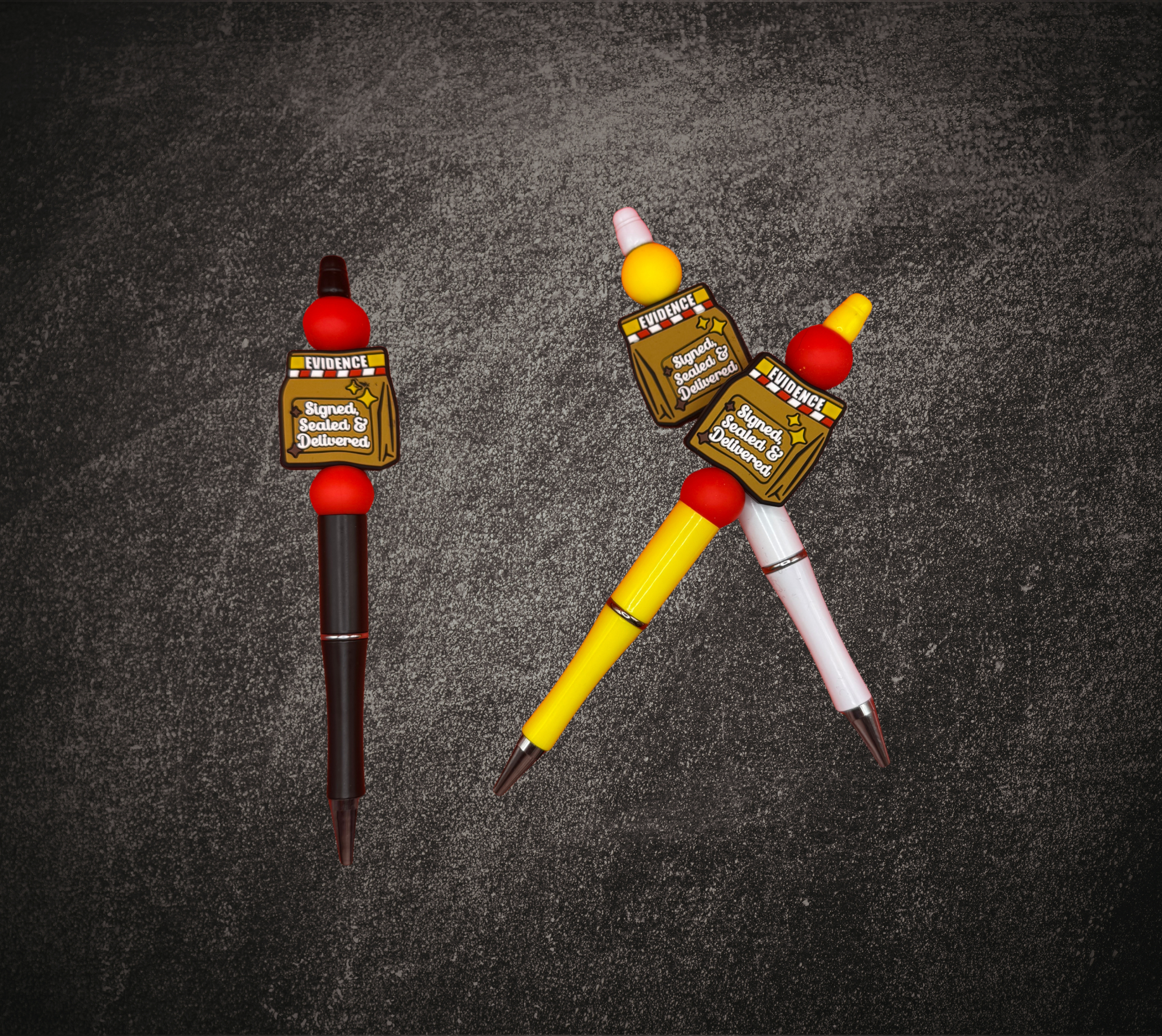 Signed Sealed Delivered Beaded Pen