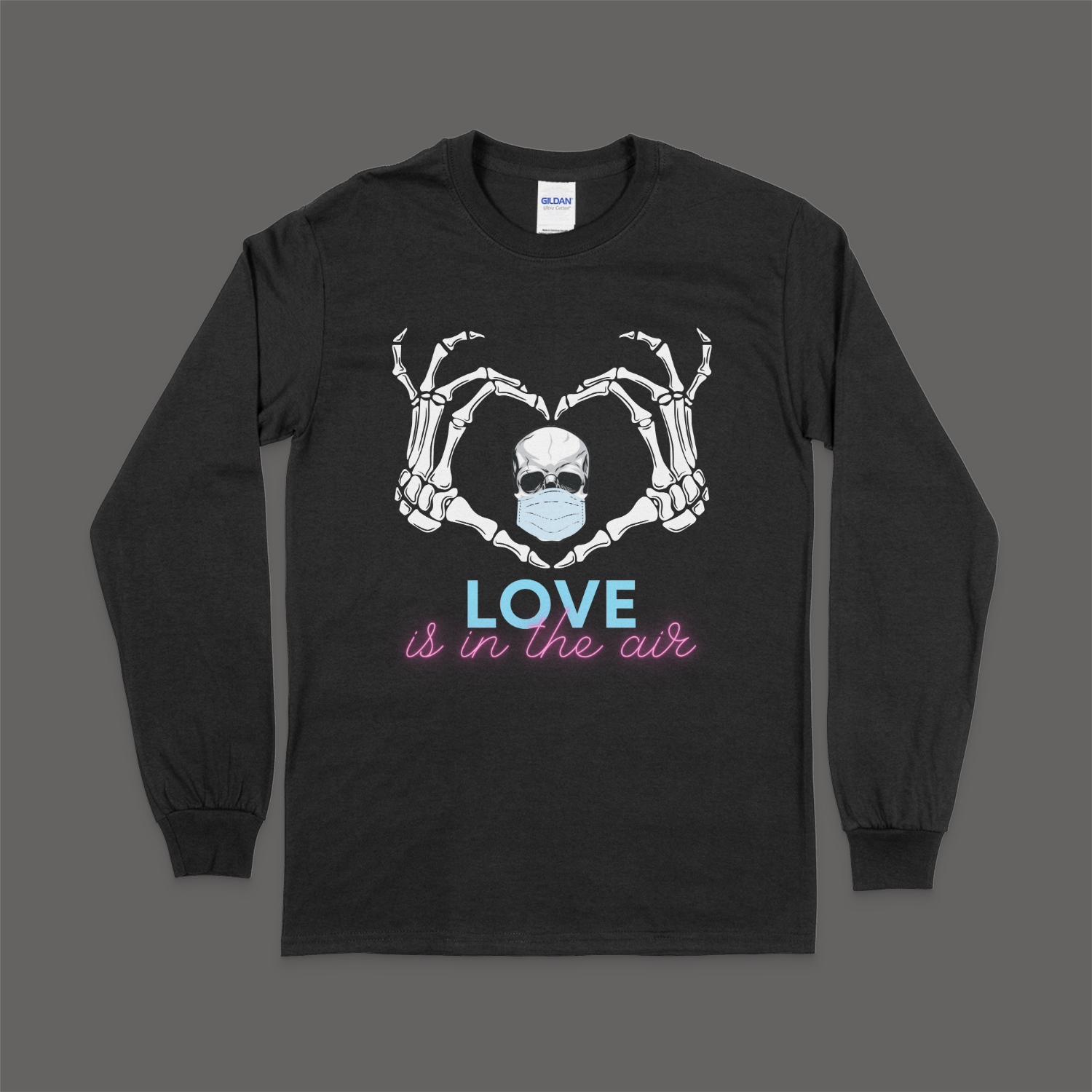 Love is in the Air Shirt | Skeleton Valentine Tee | Humorous Valentine T-Shirt | Valentine Apparel | True Crime and Valentines