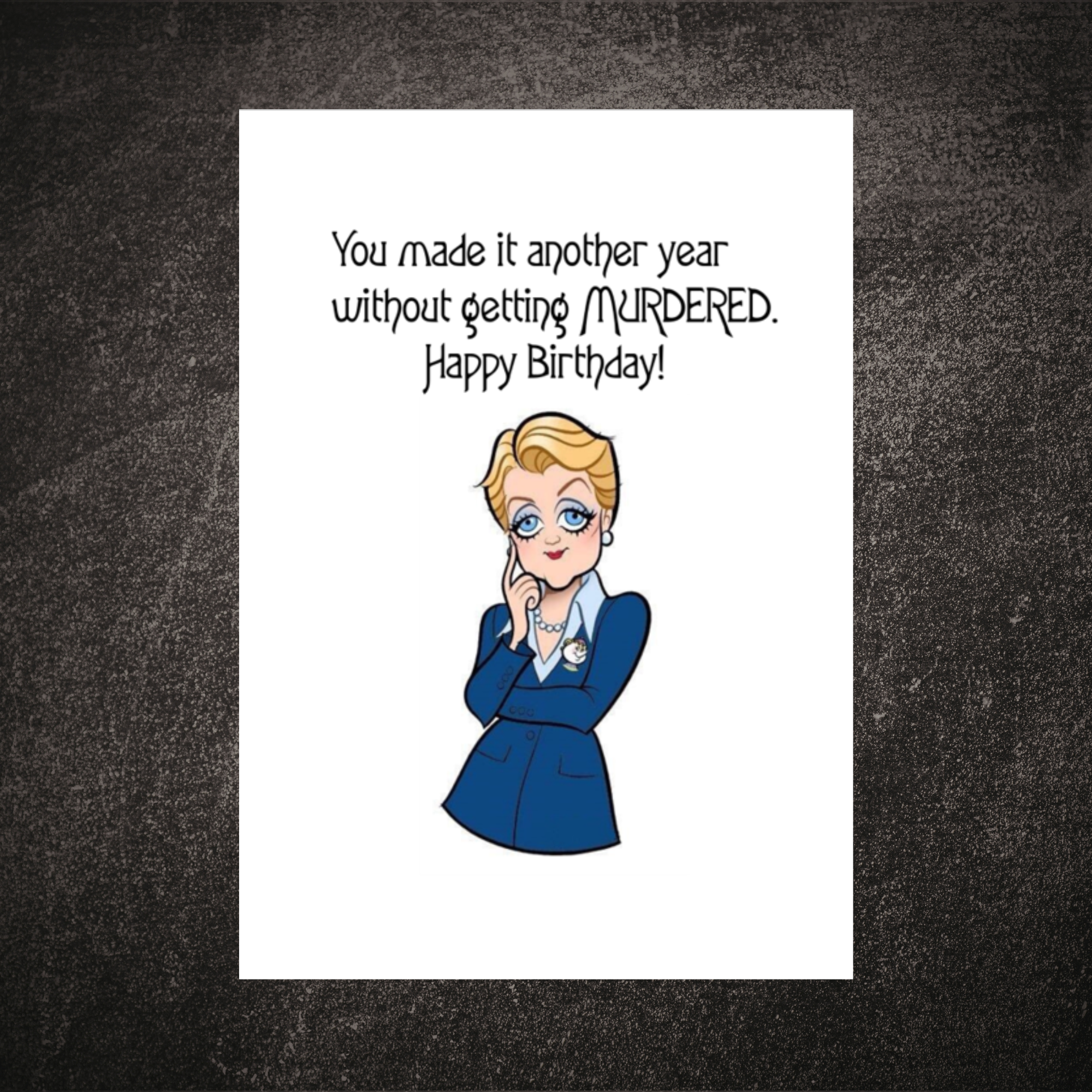 Murder She Wrote Birthday Greeting Card
