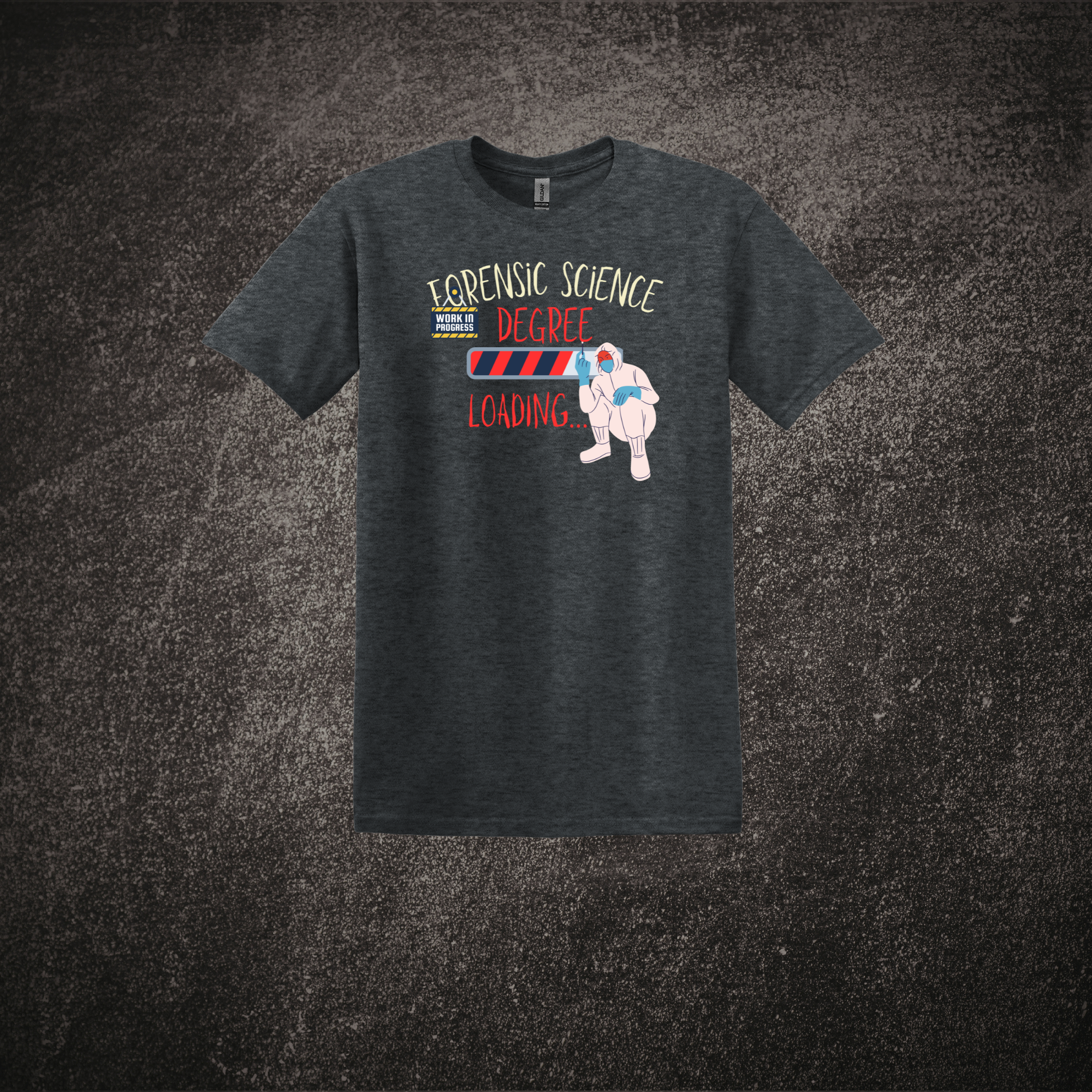 Forensic Science Degree Loading - SS Tee Dark Heather.png