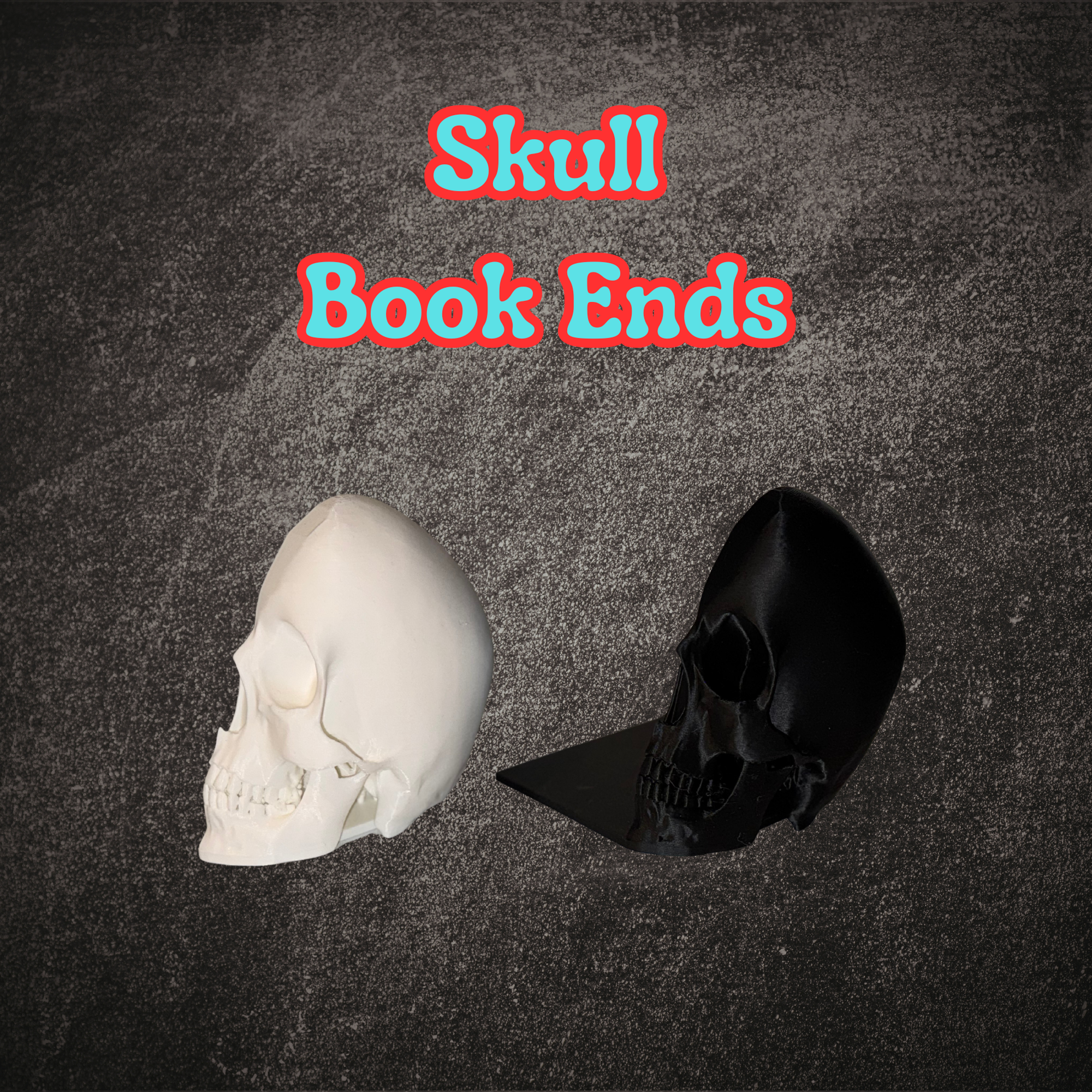 Skull Bookends