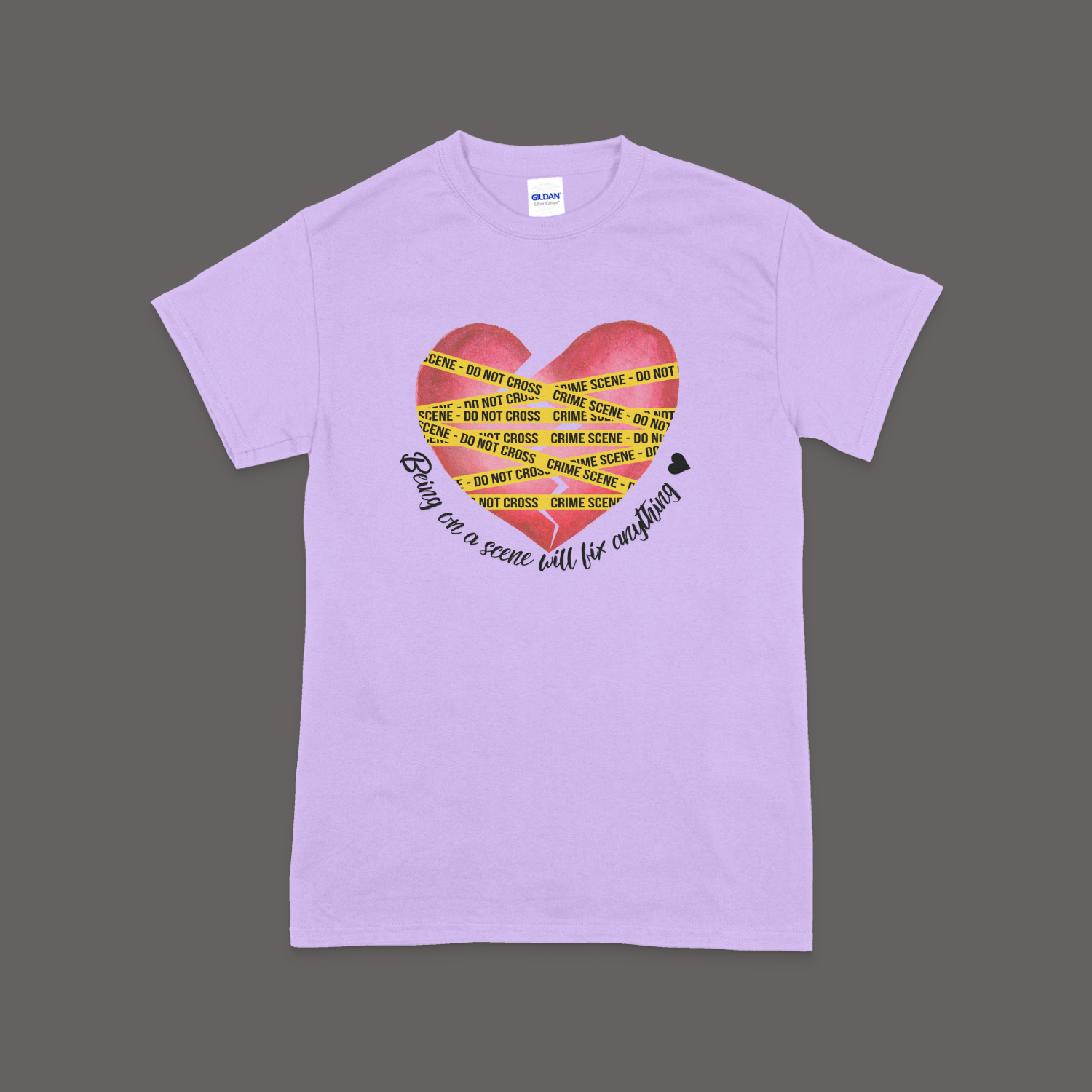 Being on a Scene will Fix Anything Shirt | Crime Scene Valentine Tee | CSI Valentine T-Shirt | V-Day Apparel | Forensics and Valentines