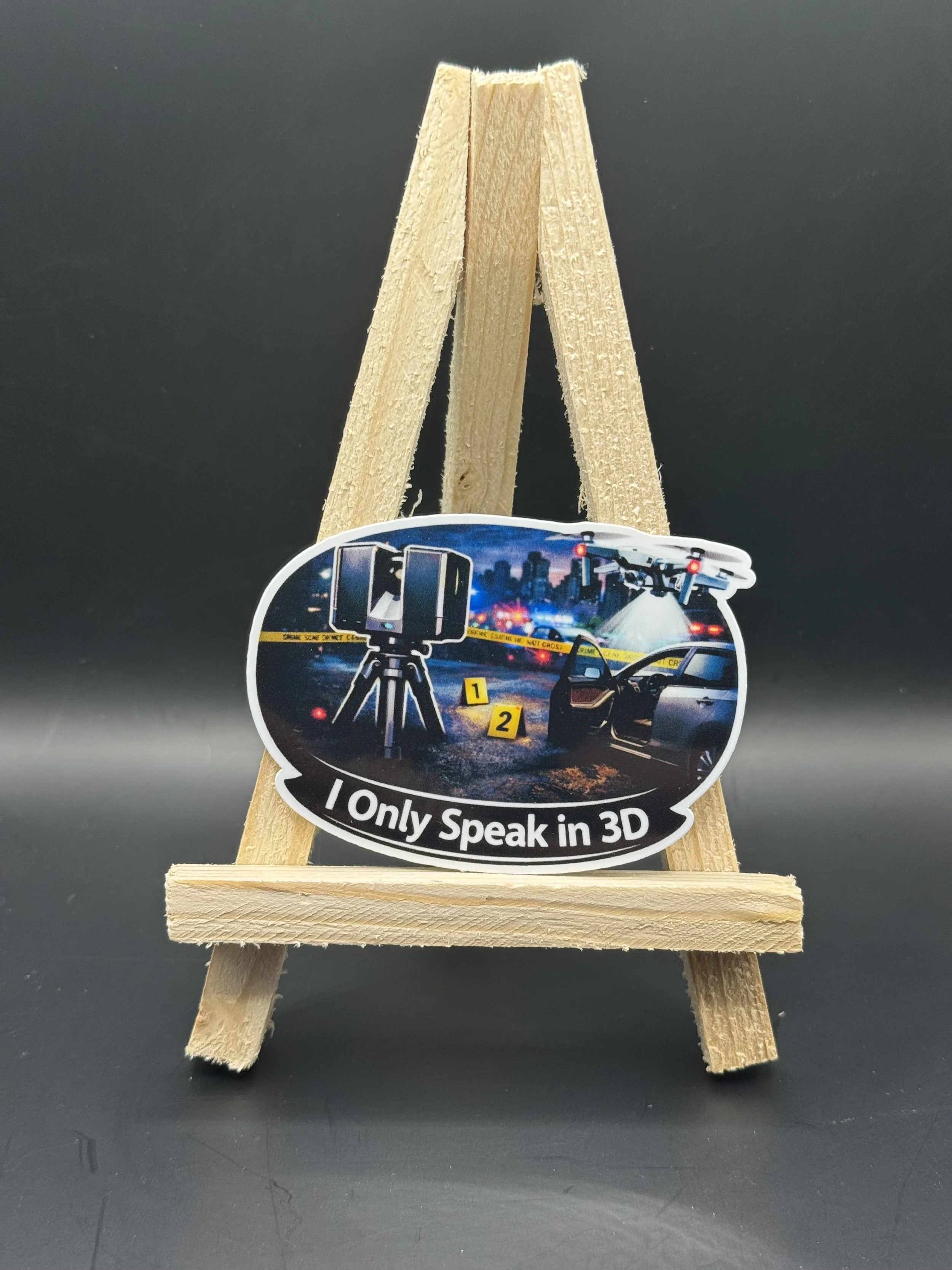 I Only Speak in 3D Vinyl Sticker