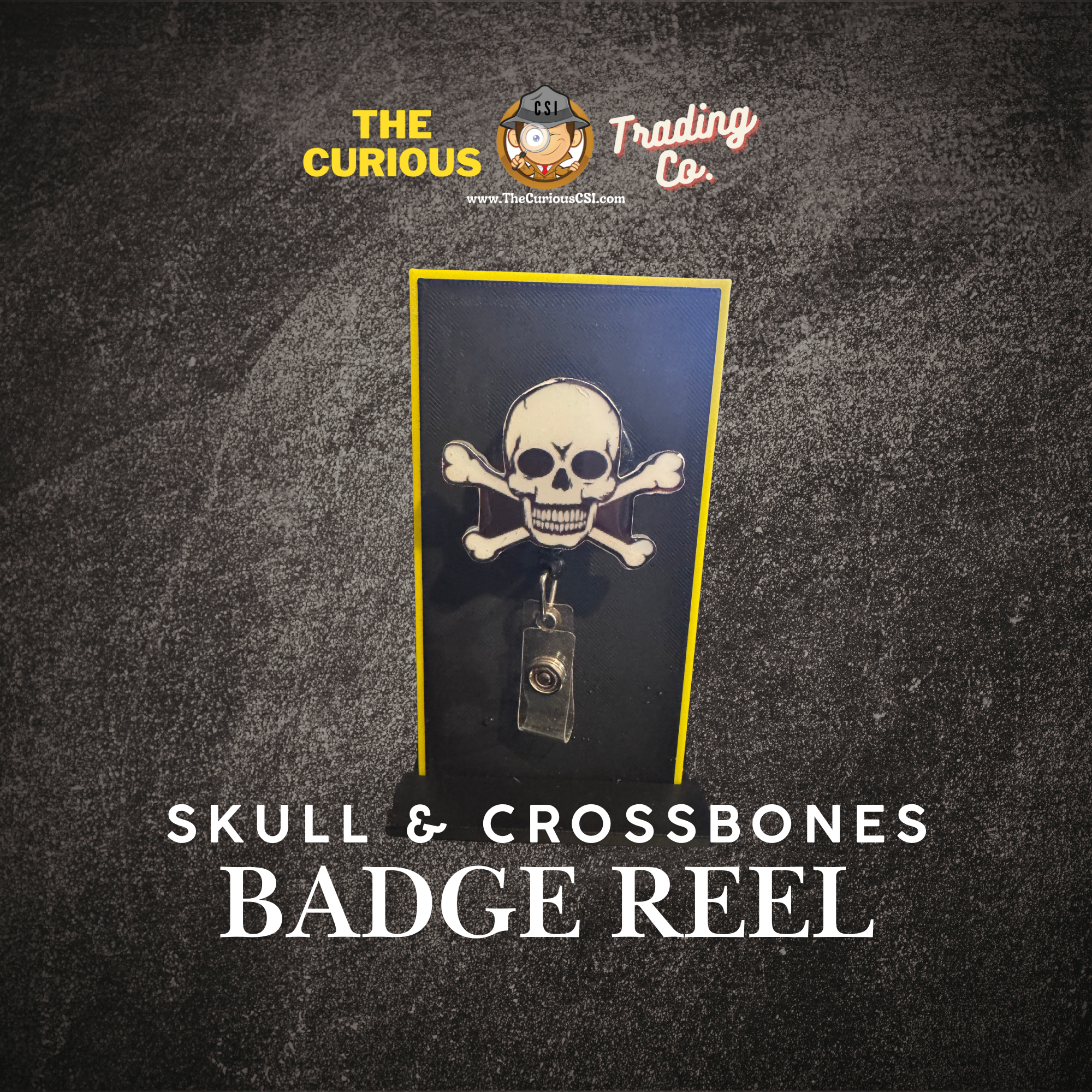 Skull & Crossbones Badge Reel