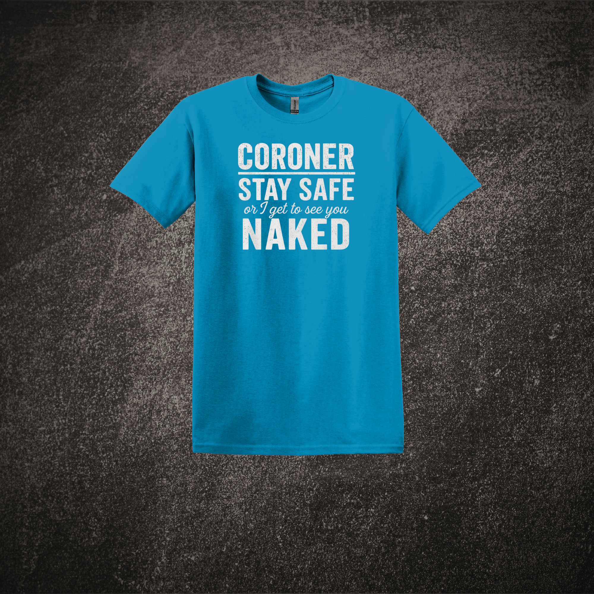 Stay Safe Coroner SS Tee Sapphire.png