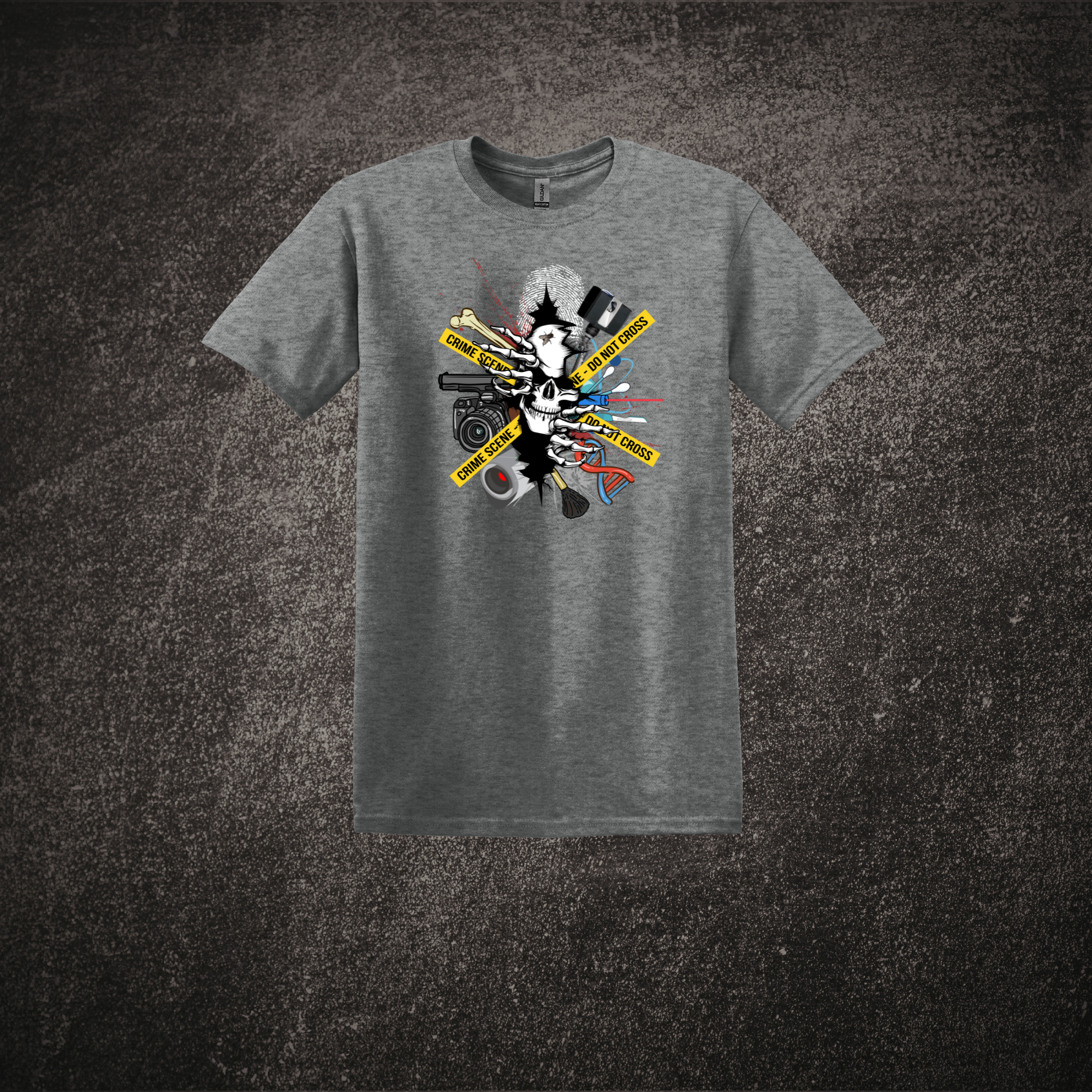 Breaking Through Forensic Science - SS Tee Graphite Heather.png
