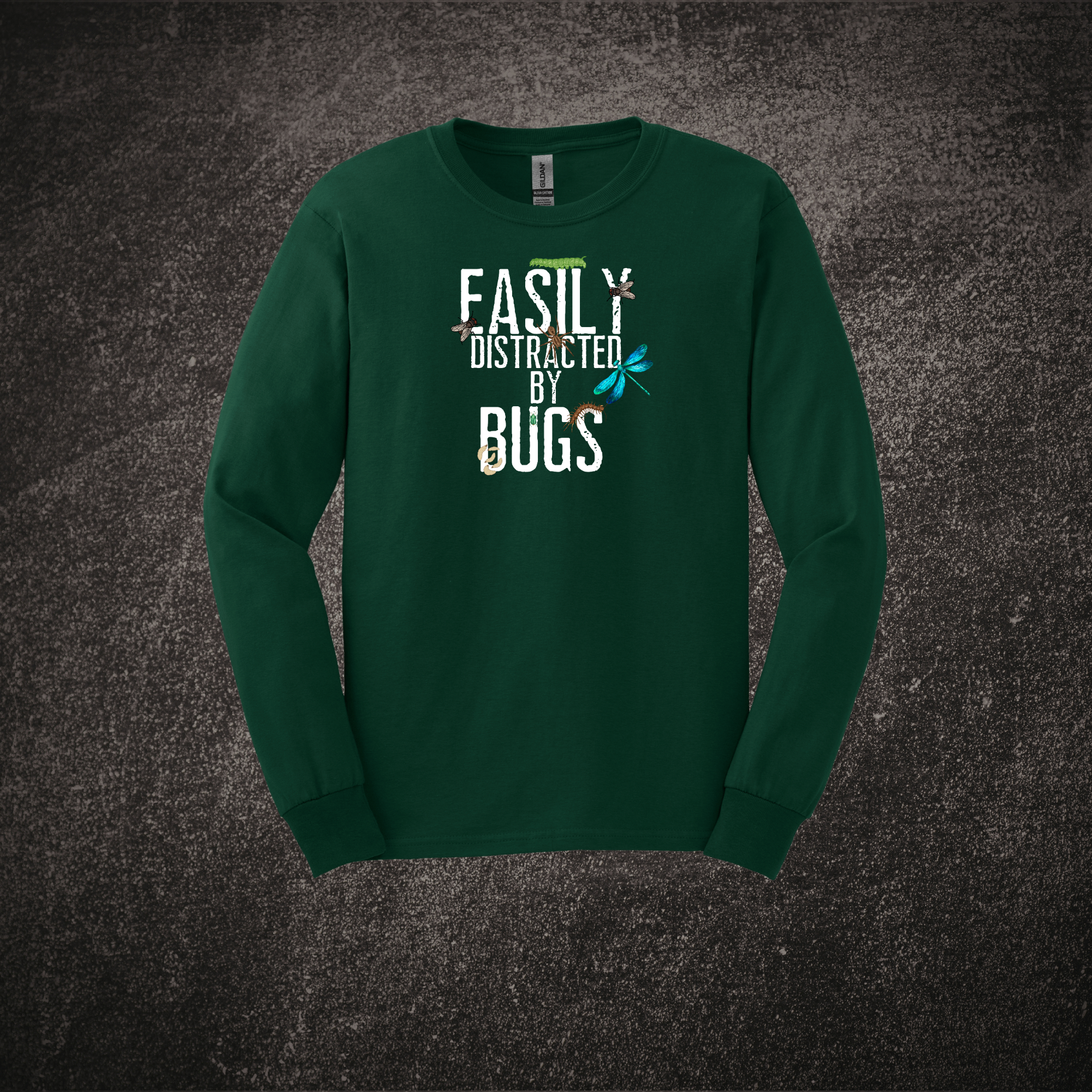 Easily Distracter by Bugs - LS Forest Green.png
