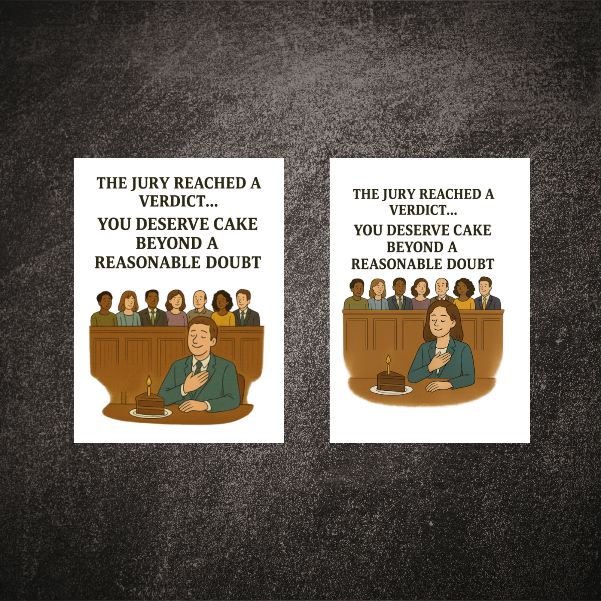 You Deserve Cake Beyond a Reasonable Doubt Greeting Card | Funny Birthday Greeting Card | Crime and Birthday | Birthday for Police