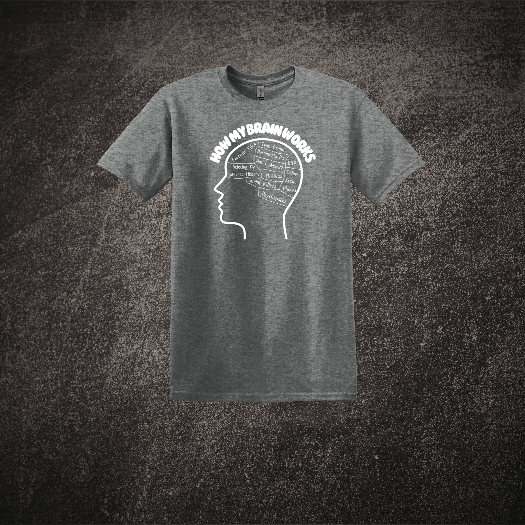 How My Brain Works SS Tee Graphite Heather.png