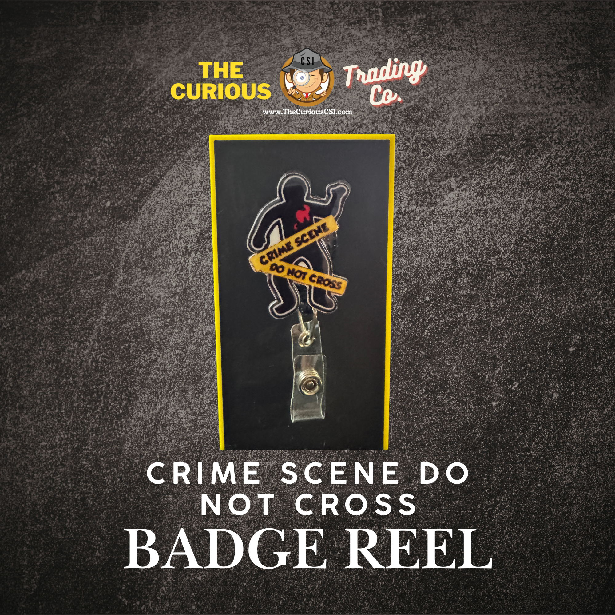Crime Scene Do Cross Badge Reel