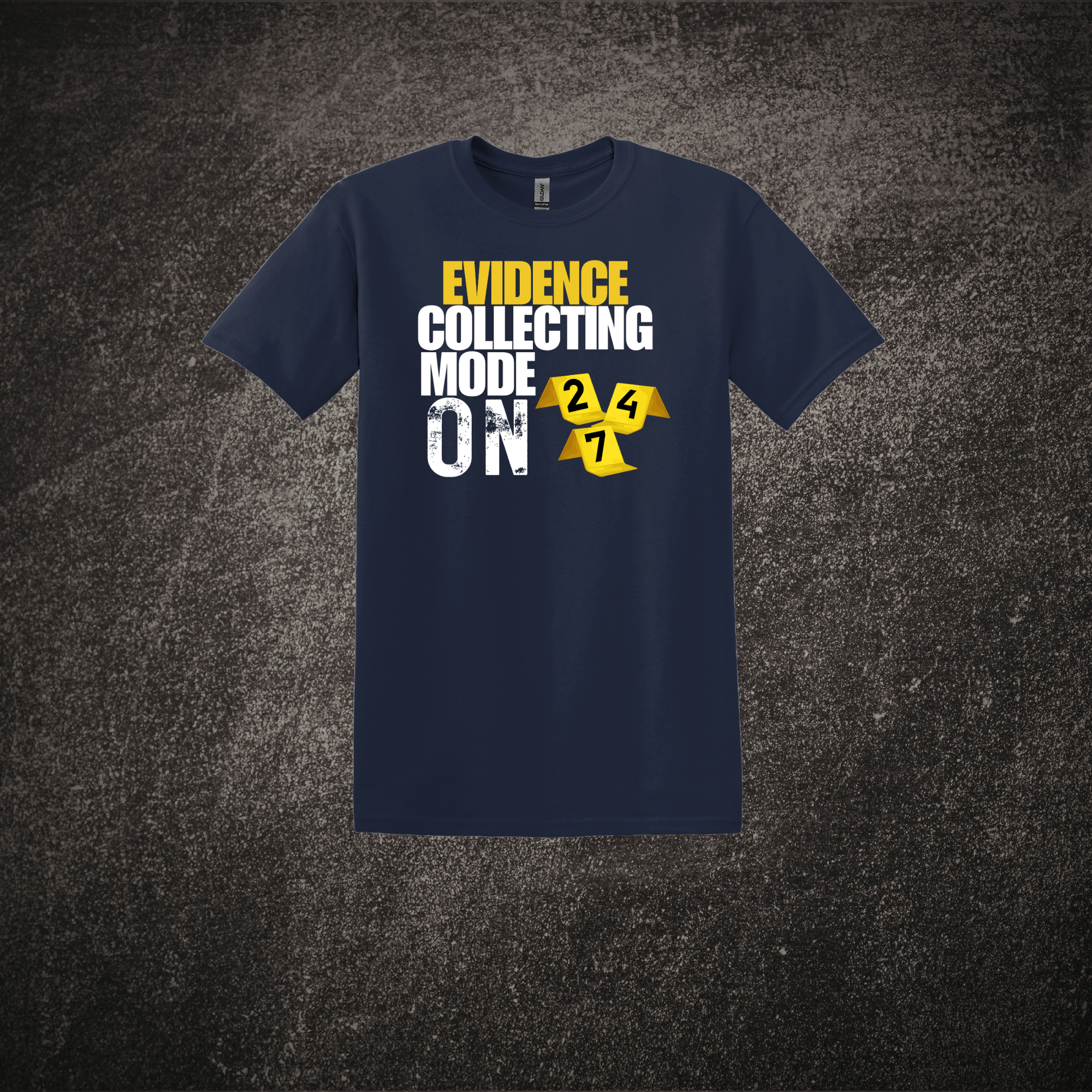Evidence Collection Mode On - SS Tee Navy.png