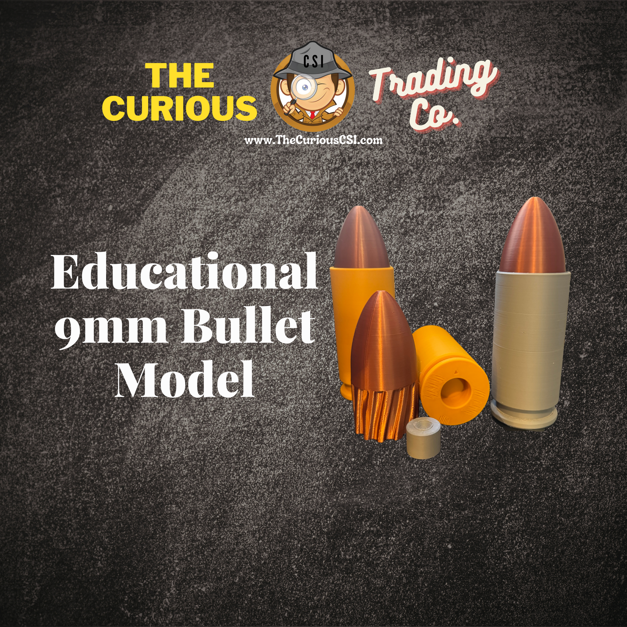 Educational 9mm Bullet Model