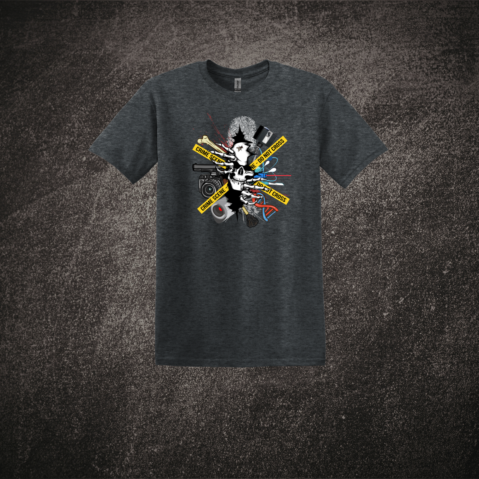 Breaking Through Forensic Science - SS Tee Dark Heather.png