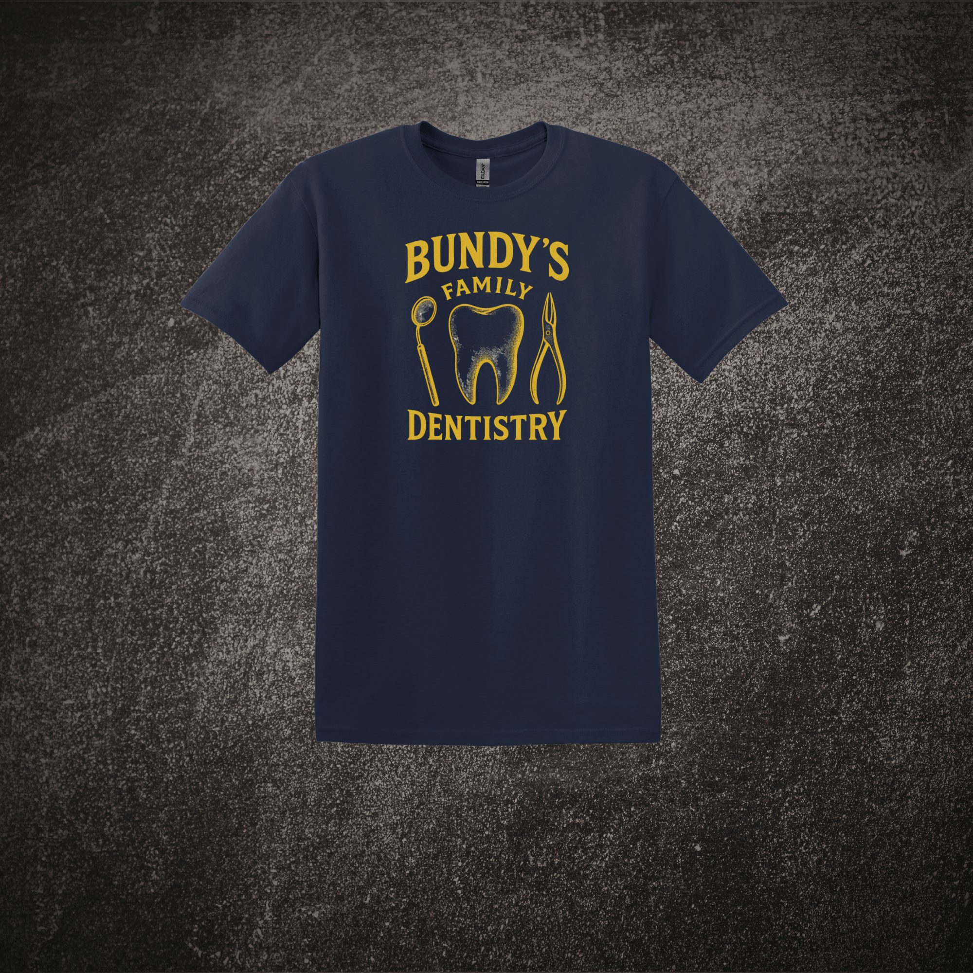 Bundy's Family Dentistry - SS Tee - Navy.png