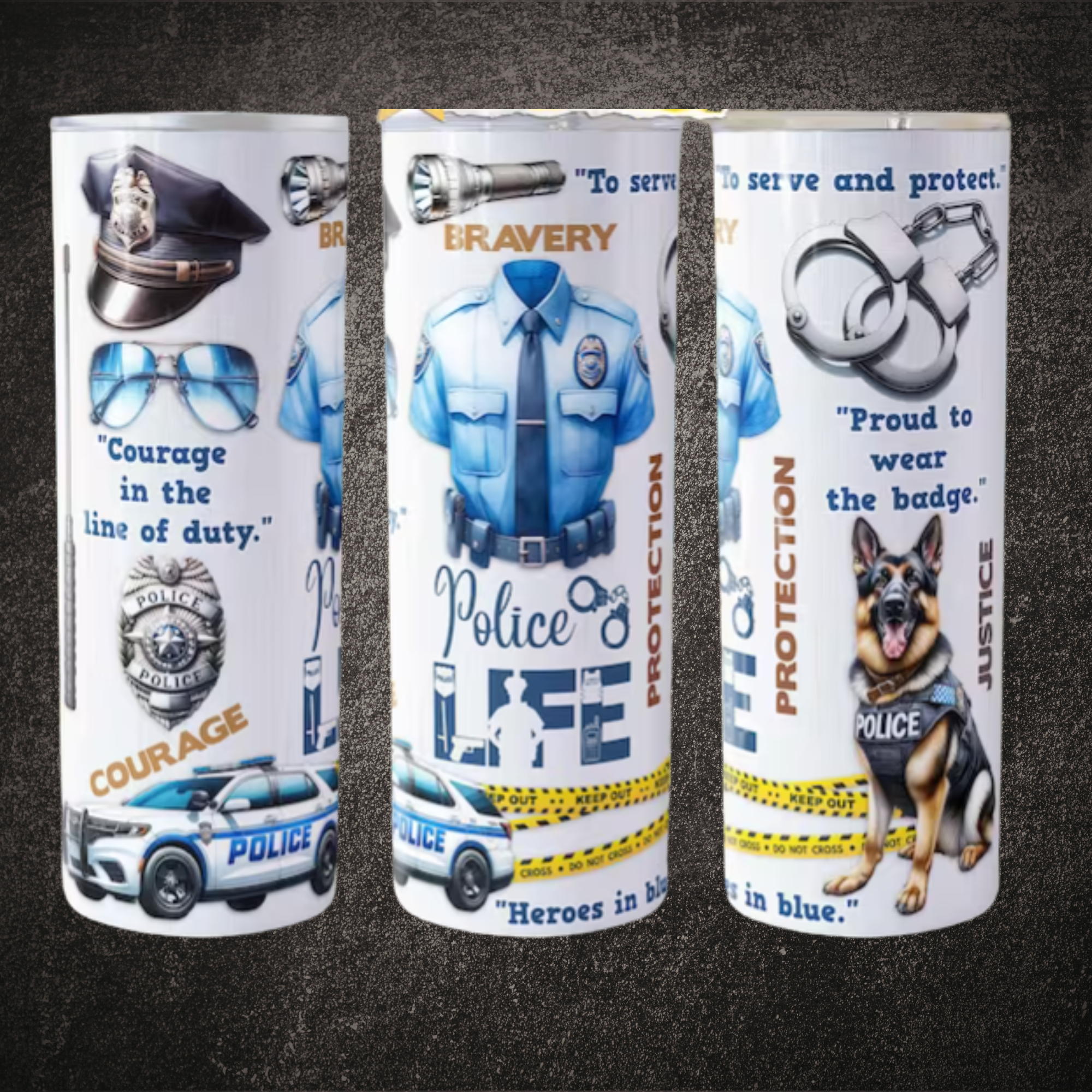 Police Life Skinny Tumbler