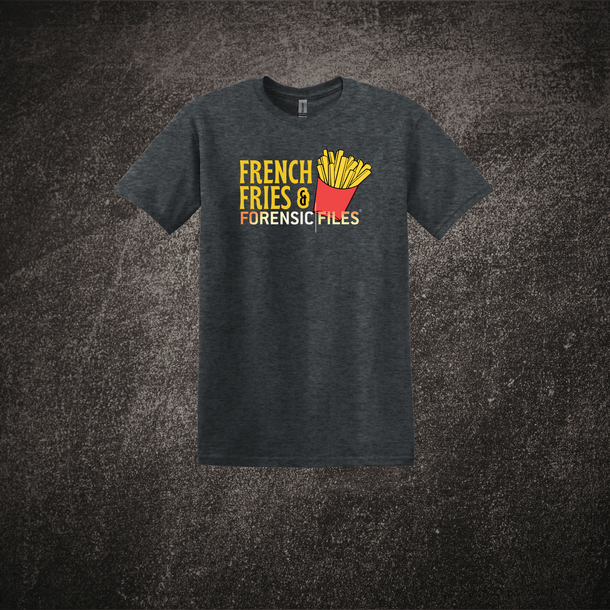 French Fries & Forensic Files SS Tee dark Heather.png