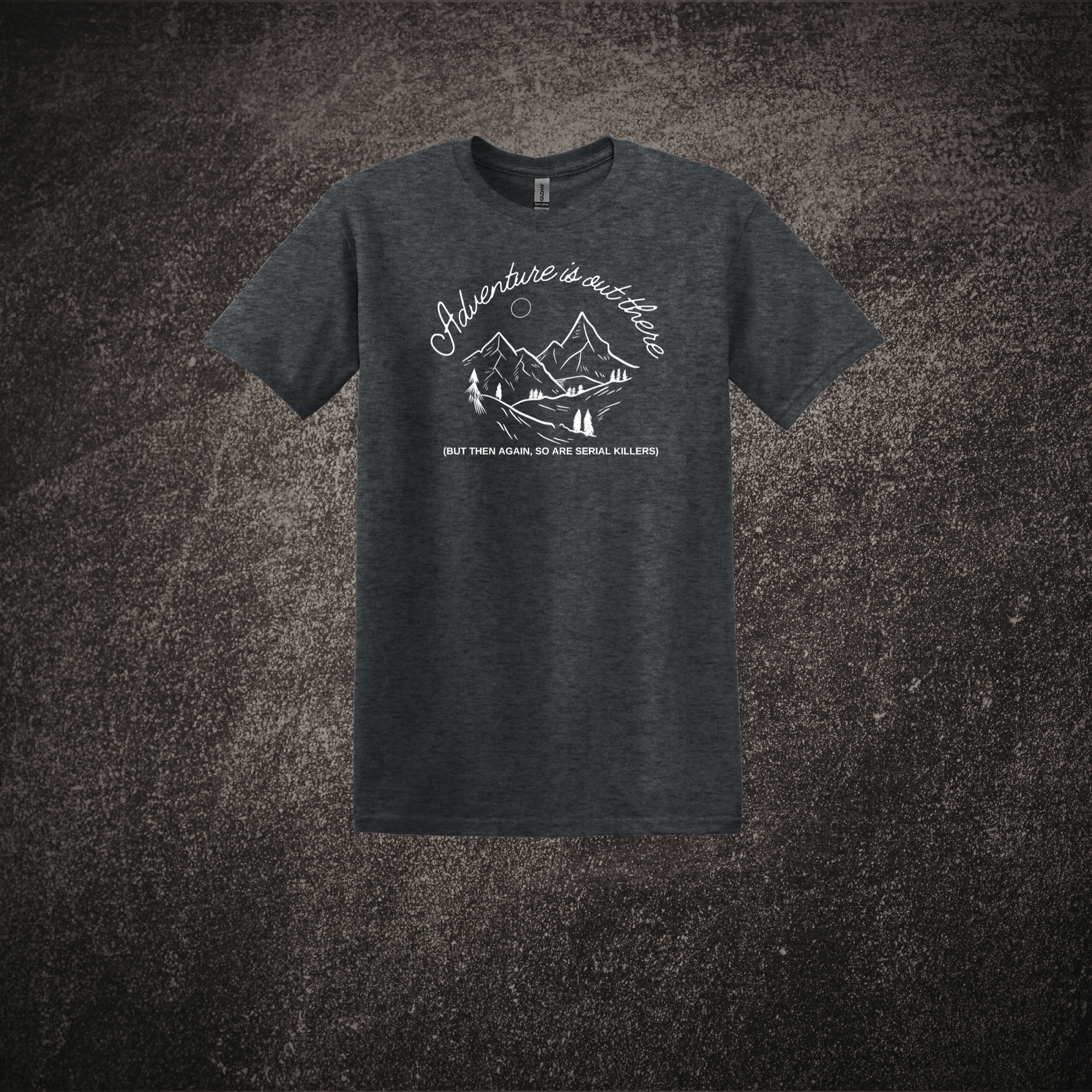 Adventure is Out There - SS Tee Dark Heather.png