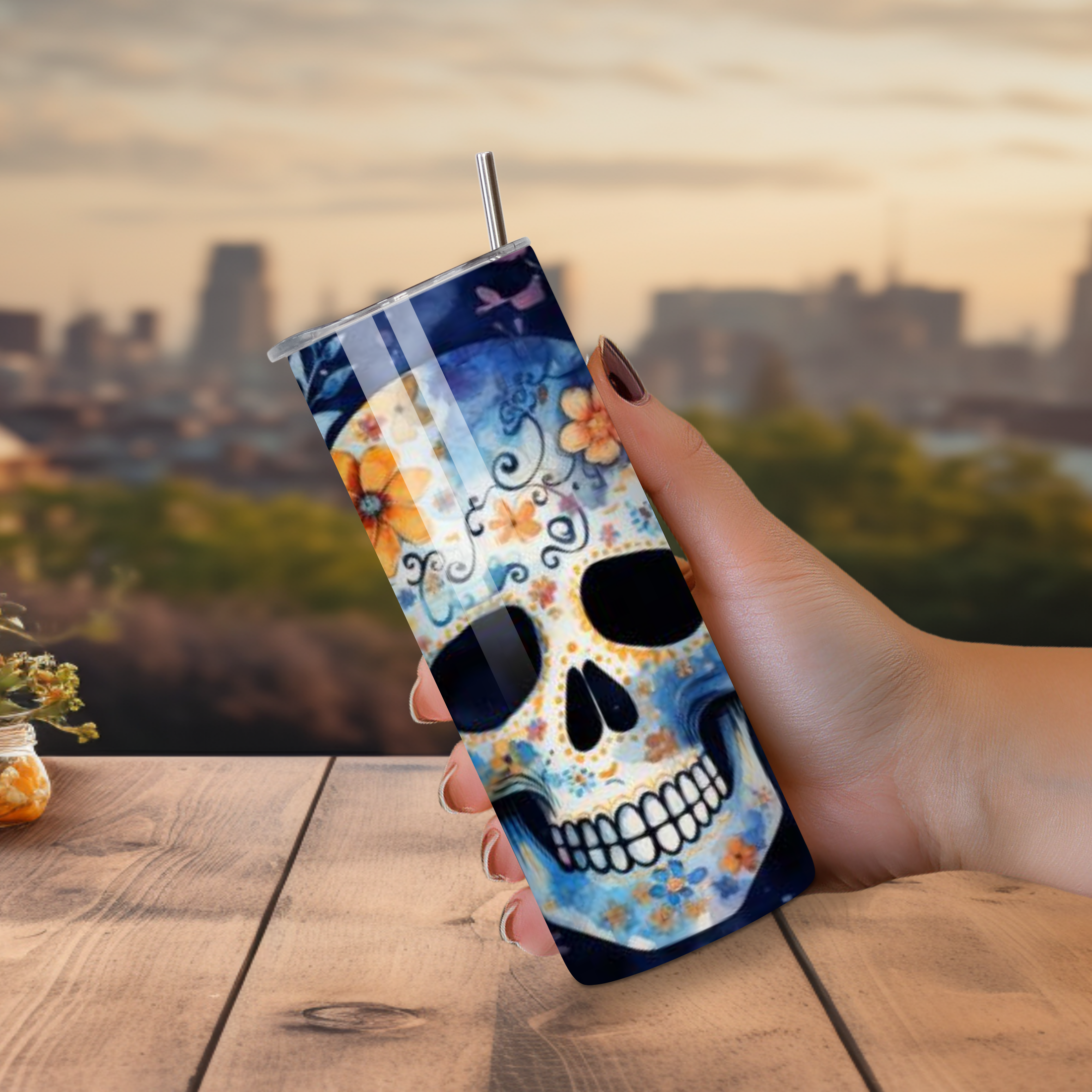 Blue Flower Skull Mockup 2.png
