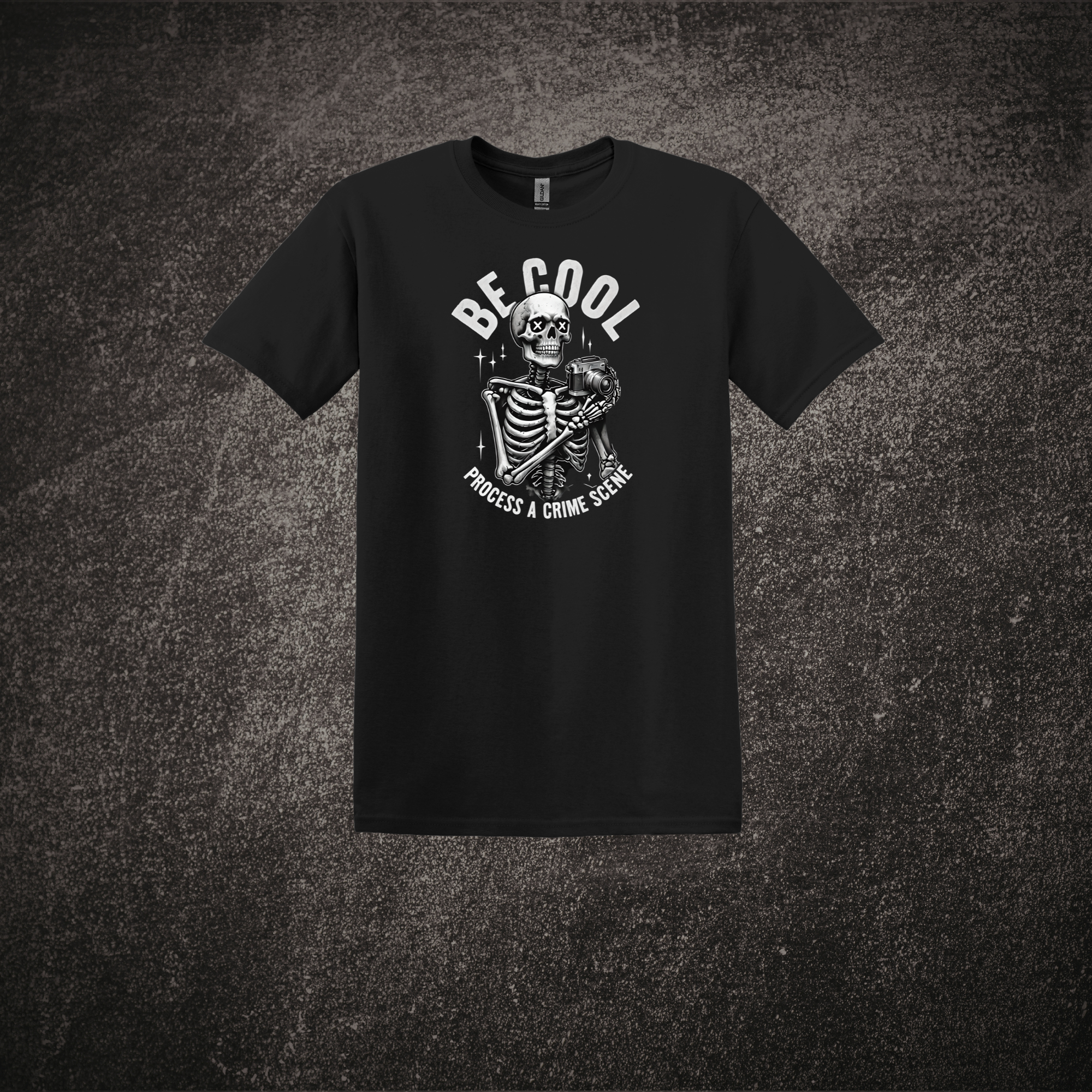 Be Cool Process a Crime Scene Tee