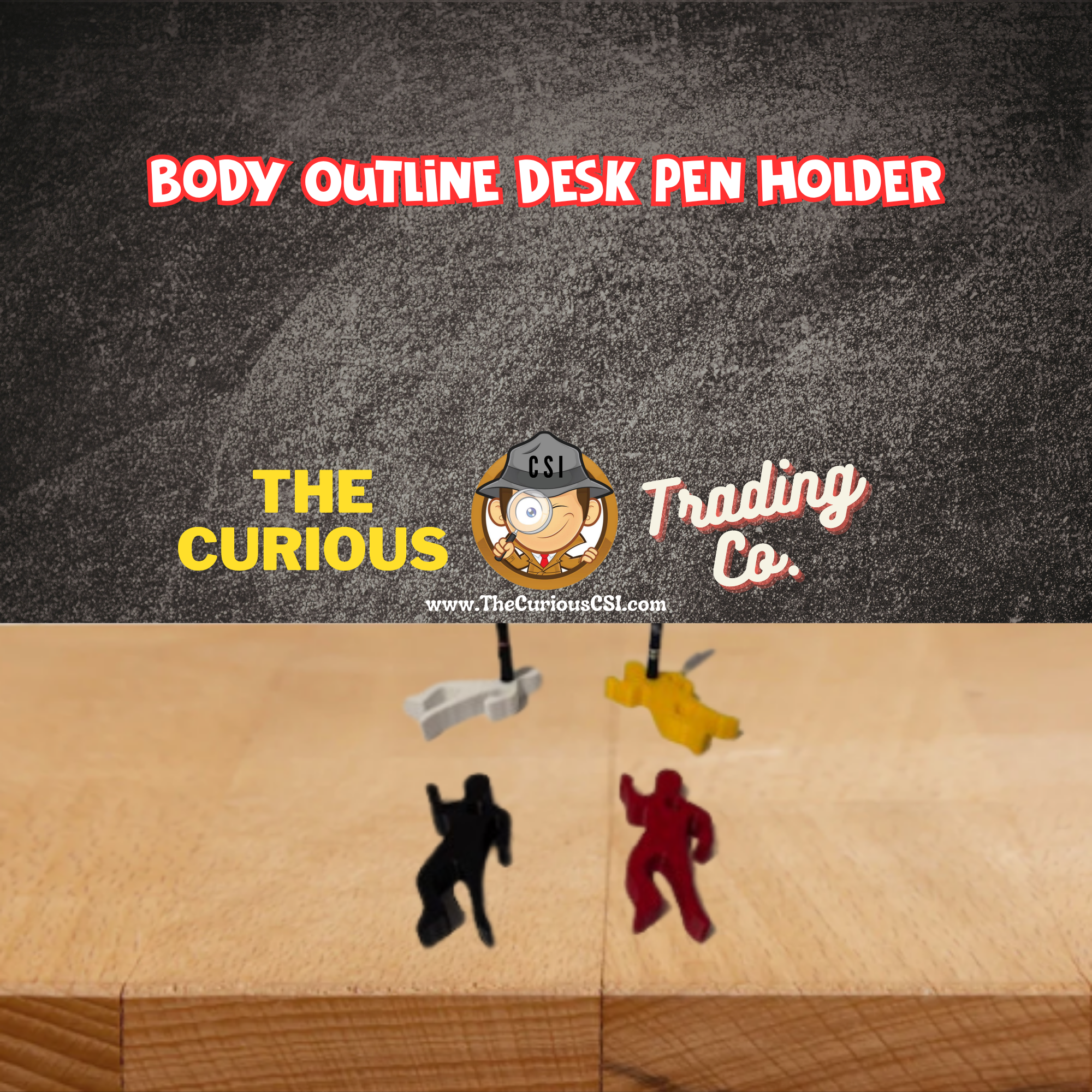 Body Outline Desk Pen Holder