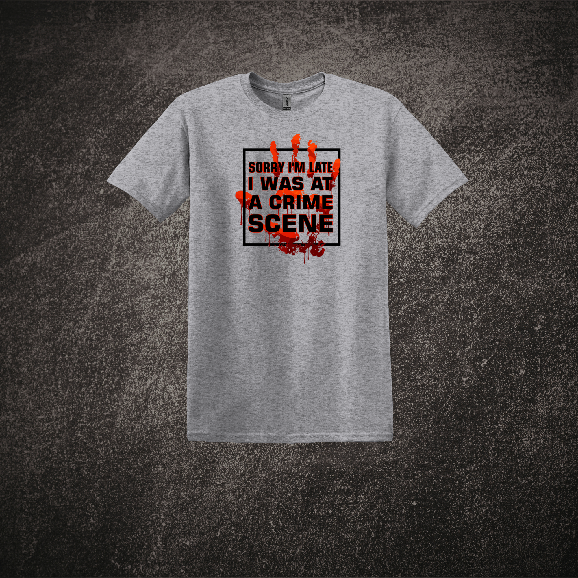 Sorry I'm Late - SS Tee Sport Gray.png