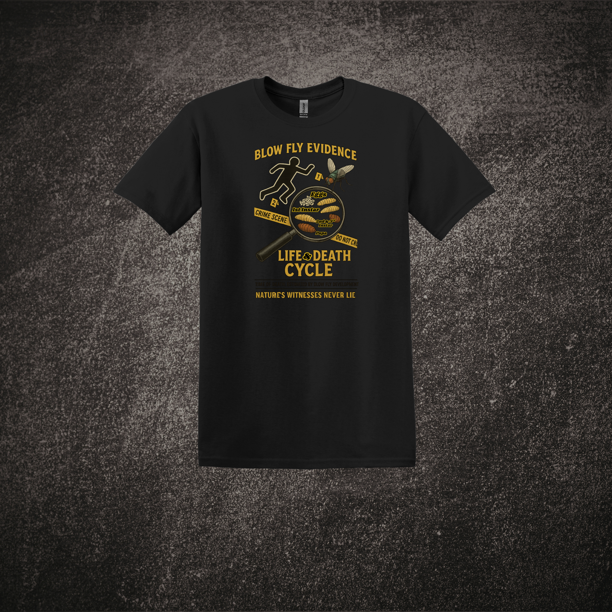 Life Cycle of a Blowfly - SS Tee Black.png