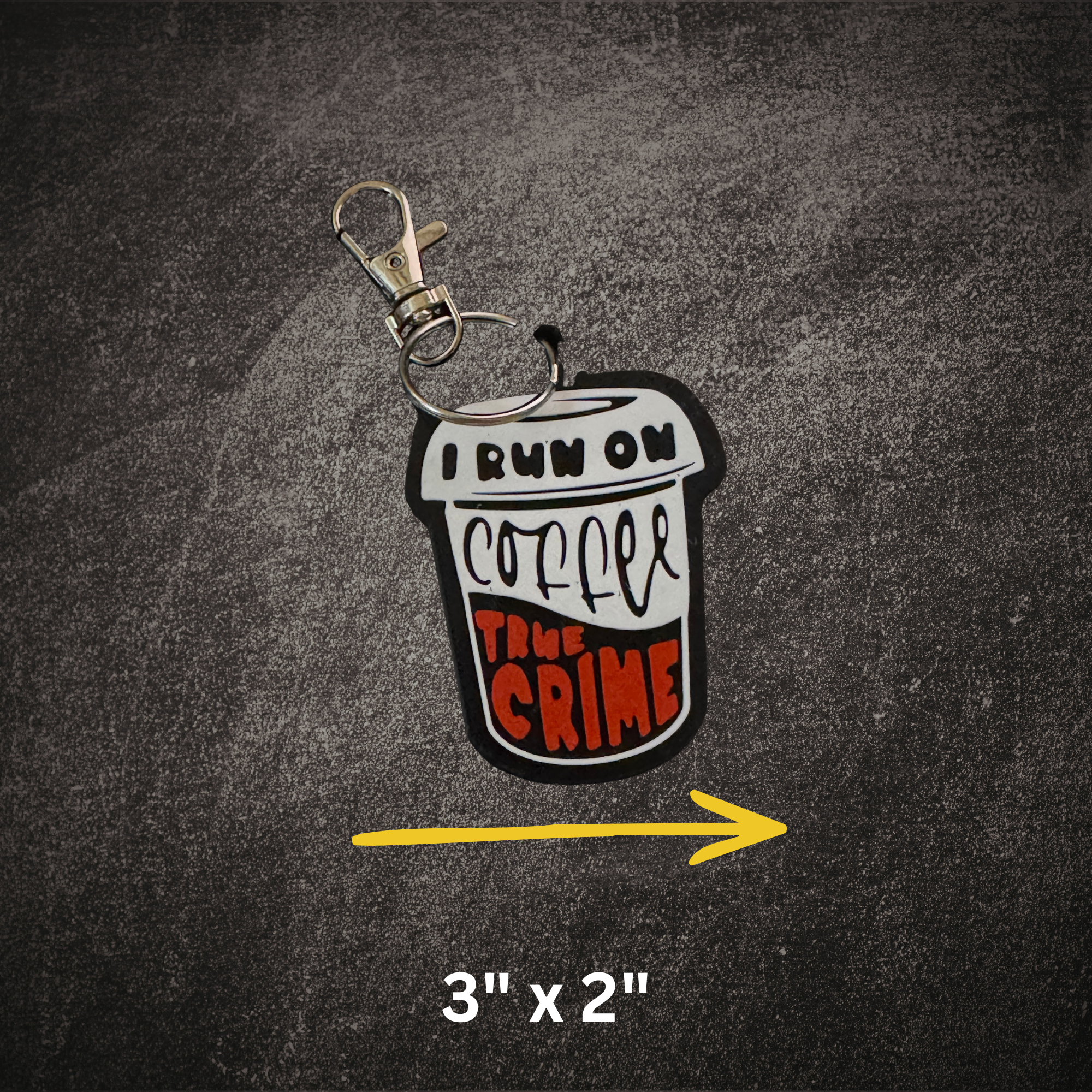 I Run on Coffee & True Crime Keychains Mockup 2.png