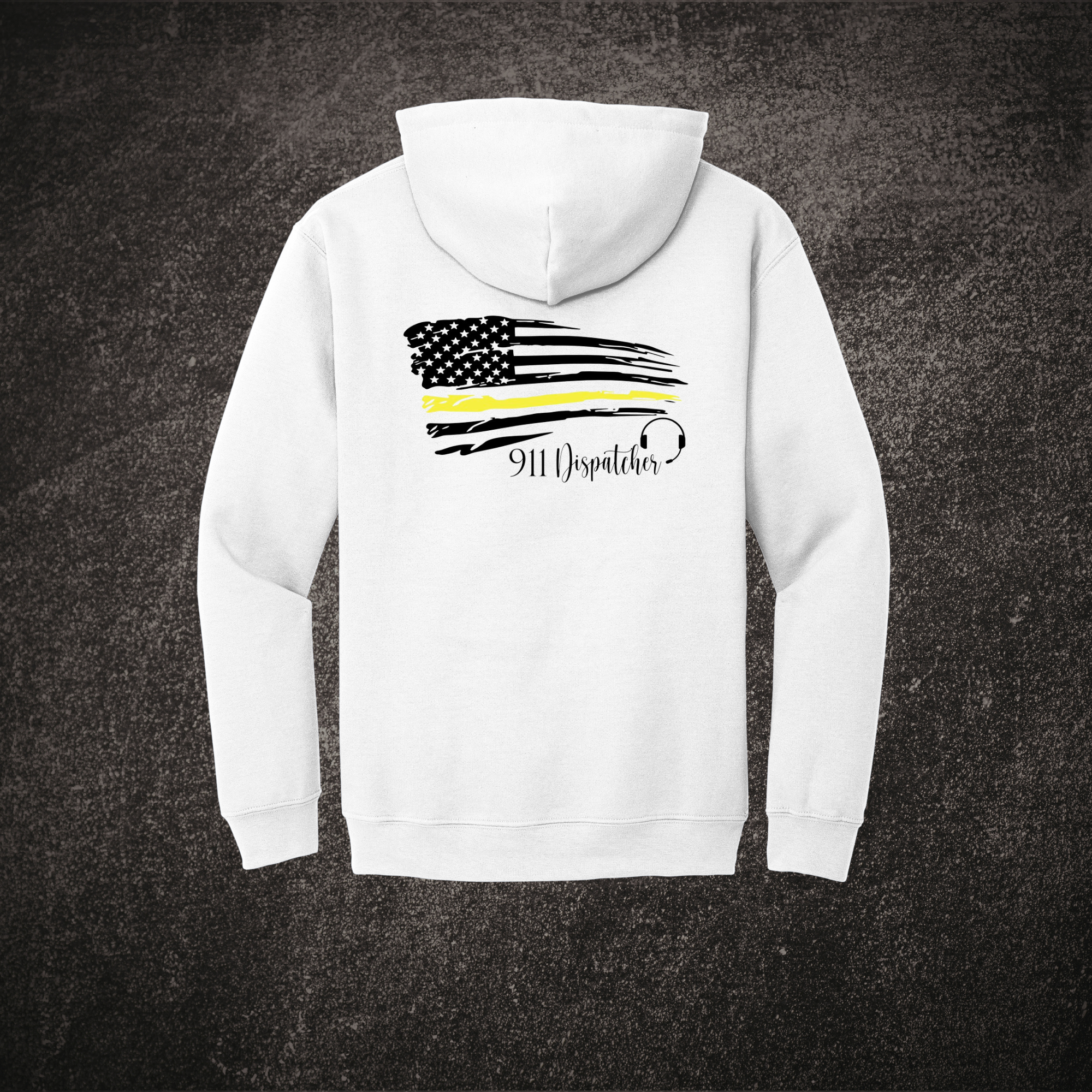 911 Dispatcher - Hoodie White Back.png