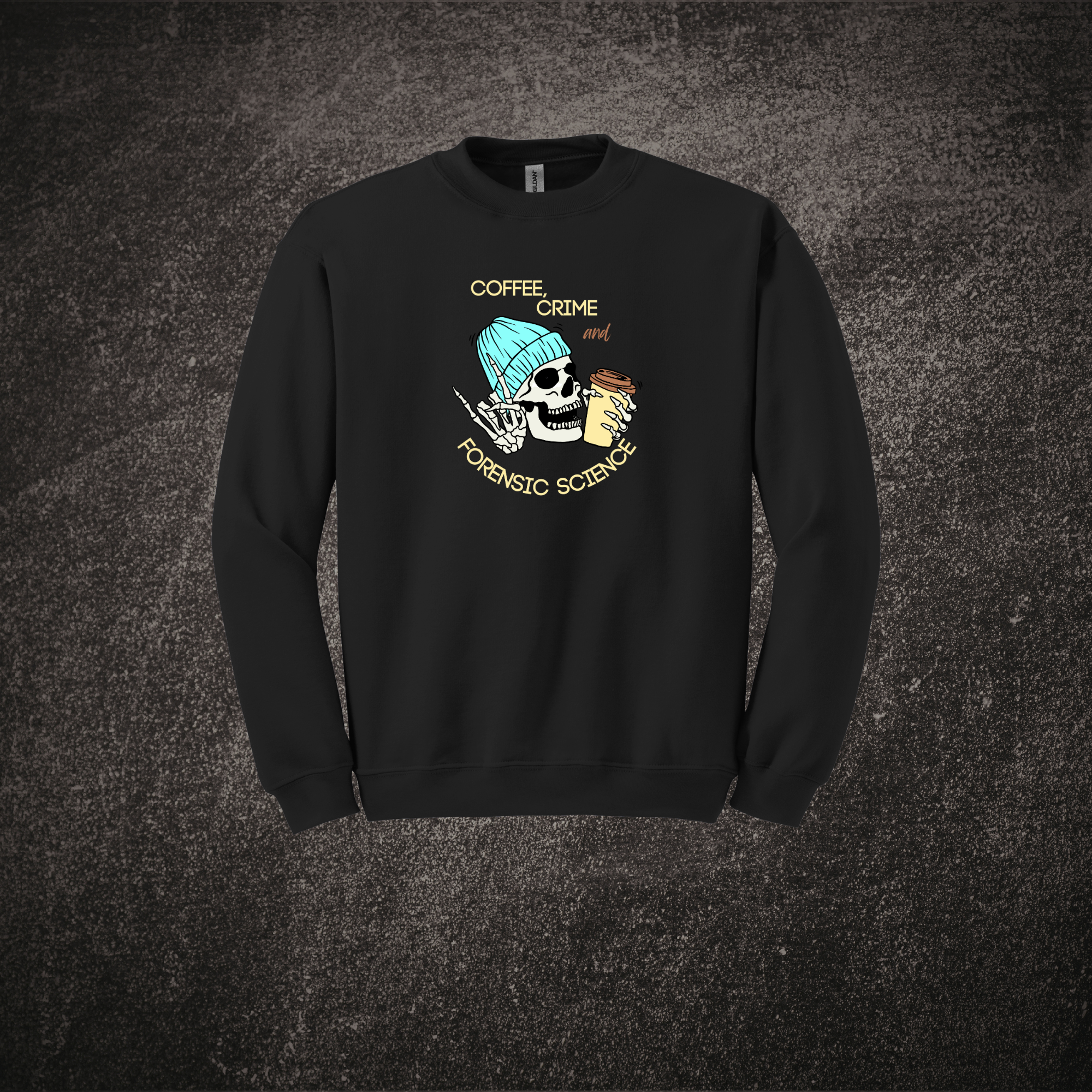 Coffee Crime and Forensic Science - Sweat Black .png