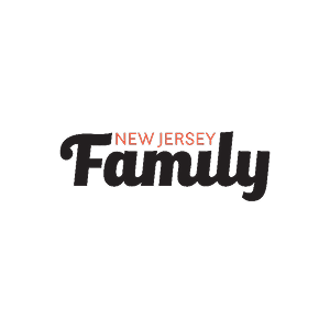 Logo for New Jersey Family organization with black background and red and black text.