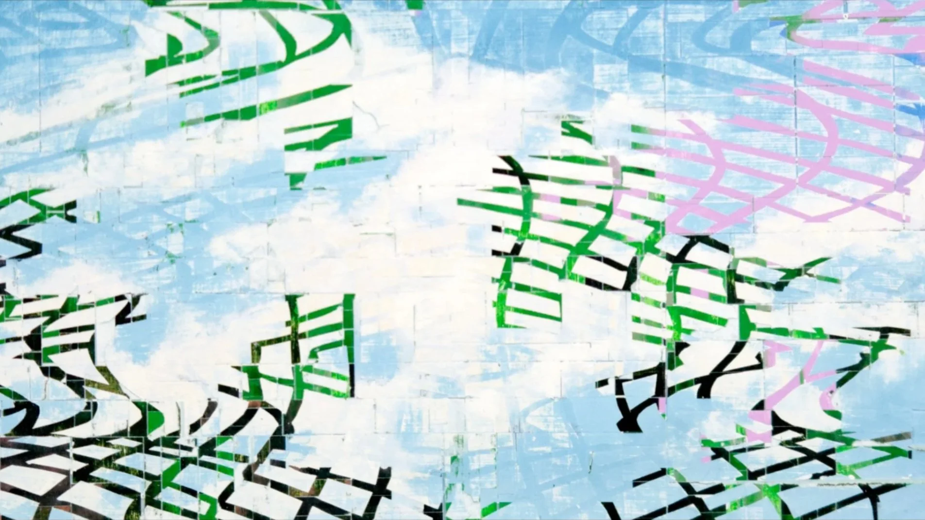 Clouds 3 
Oil and acrylic on paper on wood panel 
16” x 9” 