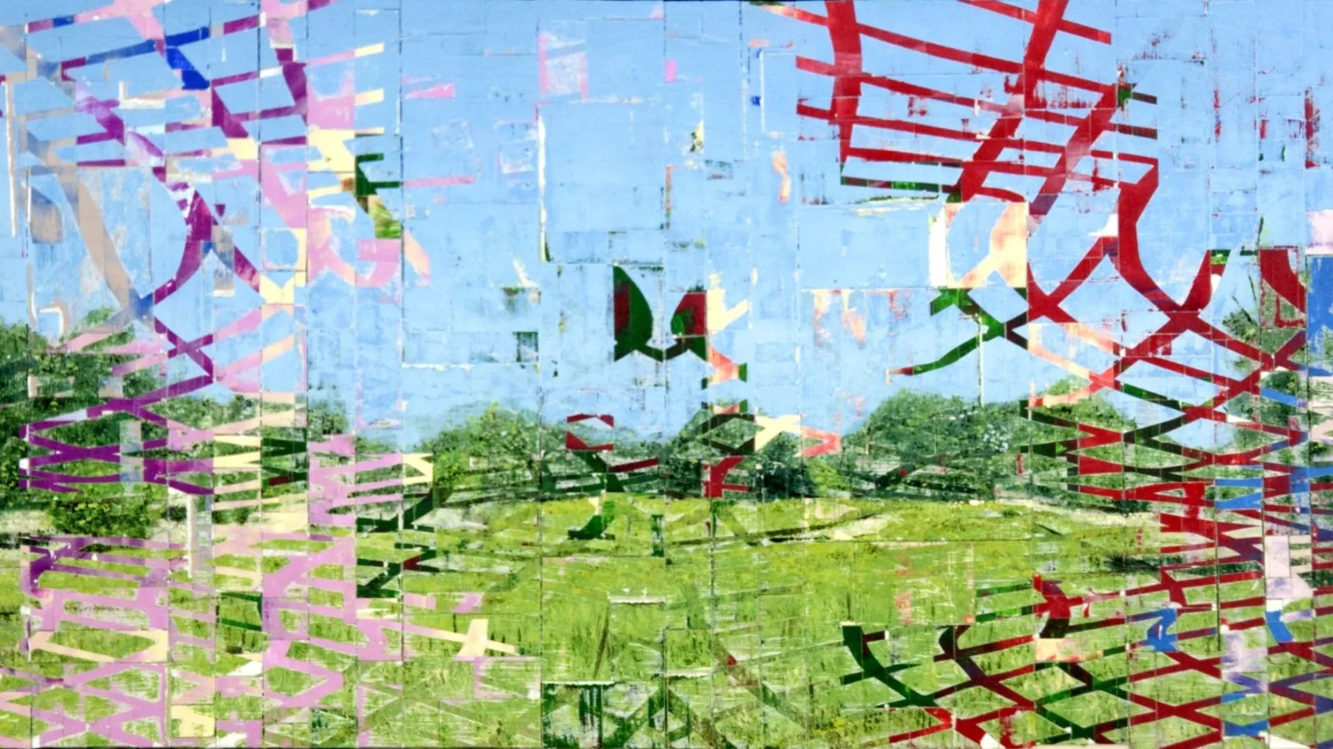 Reclaiming Its Share Of The Human Experience 
Oil and acrylic on paper on wood panel 
16” x 9” 