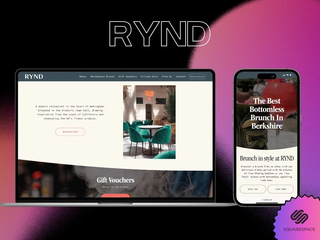 RYND website, designed and built by Jayda Digital