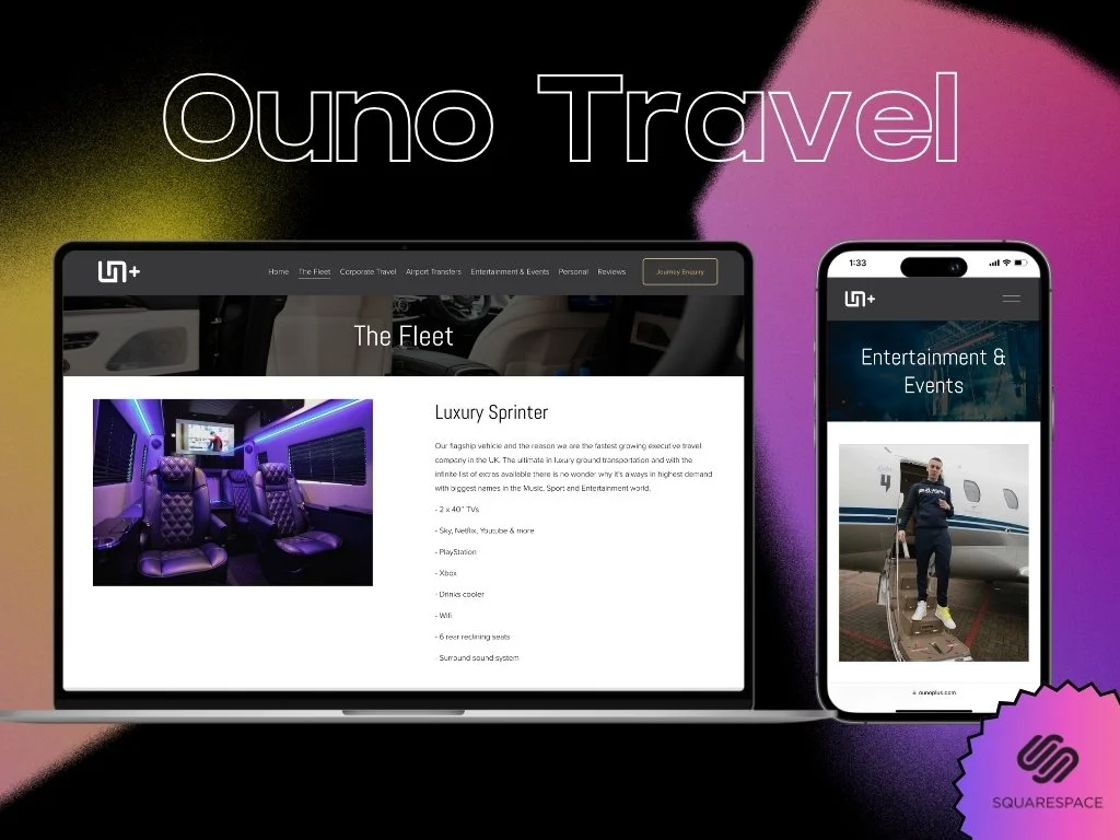 OUNO website, designed and built by Jayda Digital