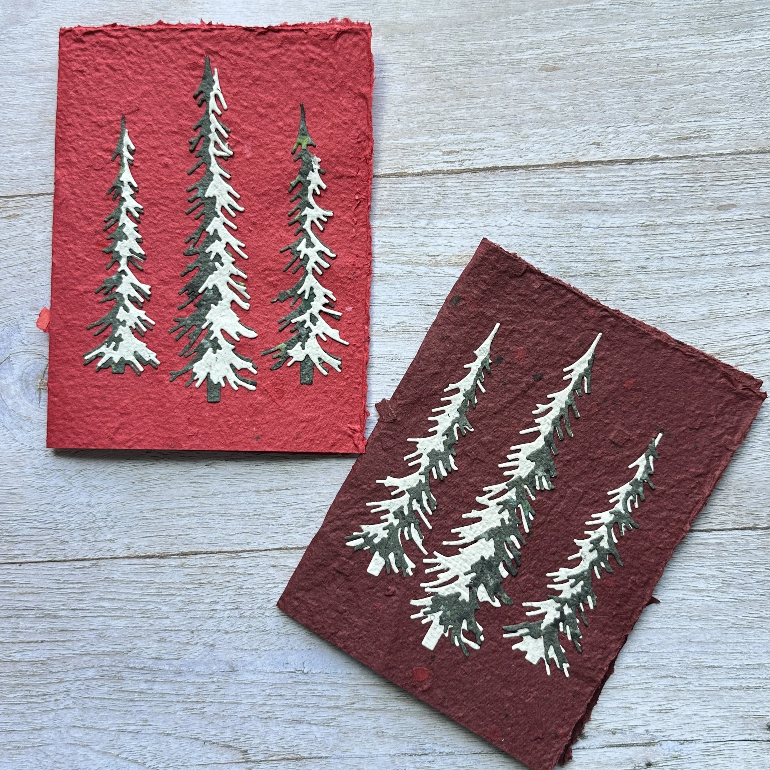 Holiday Handmade Paper Cards - Single