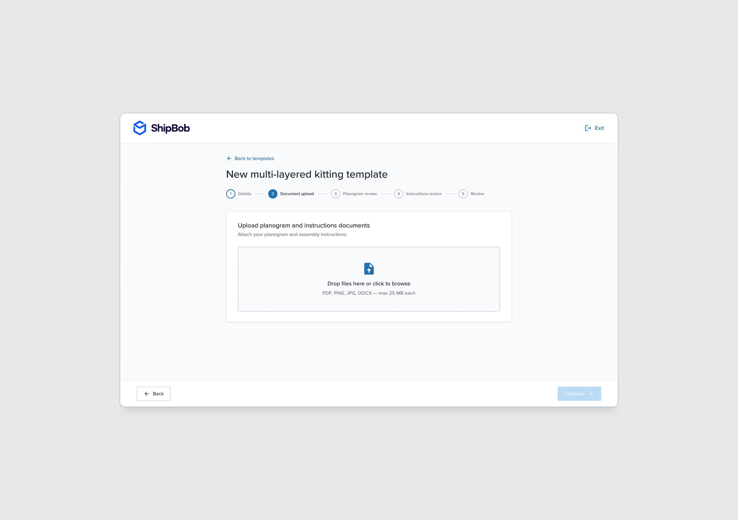 As opposed to early versions of this experience where we asked merchants to take on complex, time consuming work, we're just asking them for their existing planogram and instructions documents, which we're then translating into standardized, ShipBob 