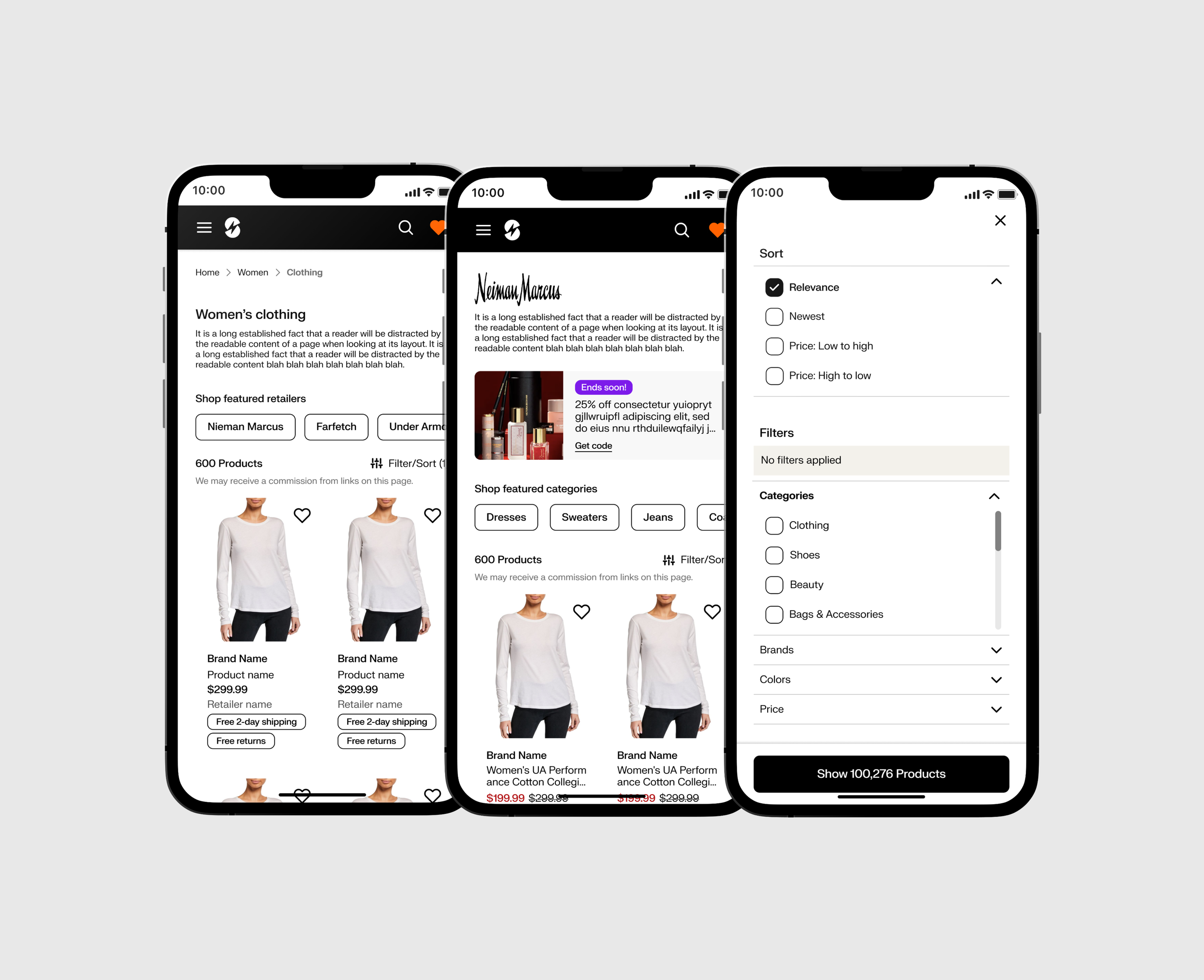 Our PLPs were in serious need of care. We redesigned the product cards, completely rethought our filtering and sorting experience, and worked closely with marketing to ensure we were collaborating with them to achieve SEO goals.