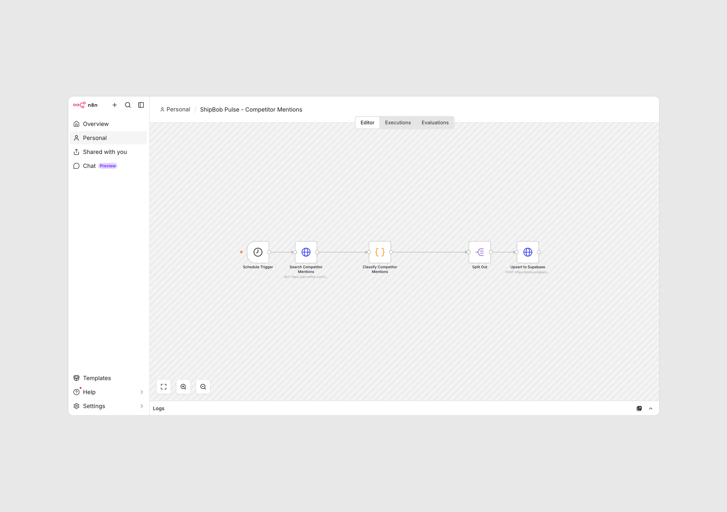 I used n8n for workflow automation. In Pulse, it runs the background jobs that poll each social or review platform on a schedule, send new mentions through Claude for classification and scoring, write the results to a database and fire Microsoft Team