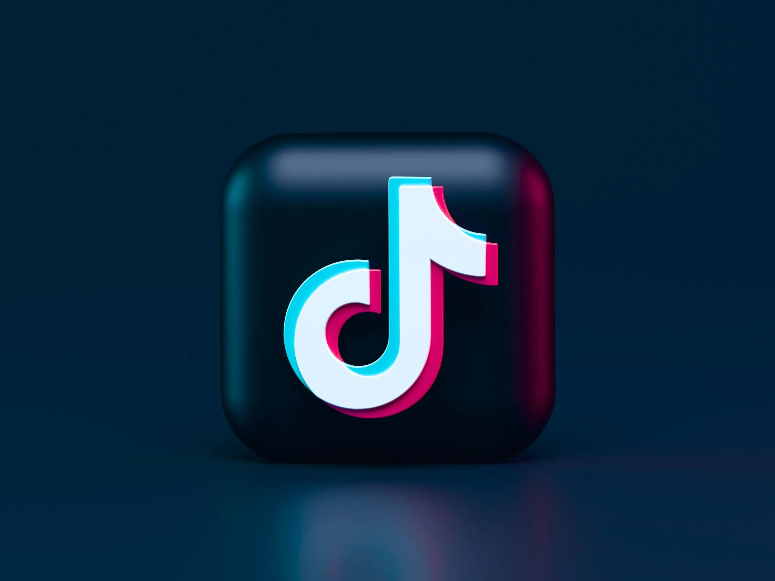 TikTok app icon with a black background.