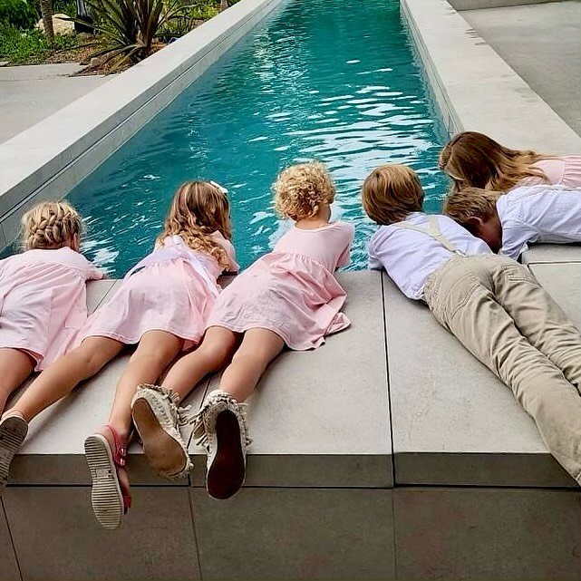 A little dose of adorable captured at the lap pool, Casa Mariposa.