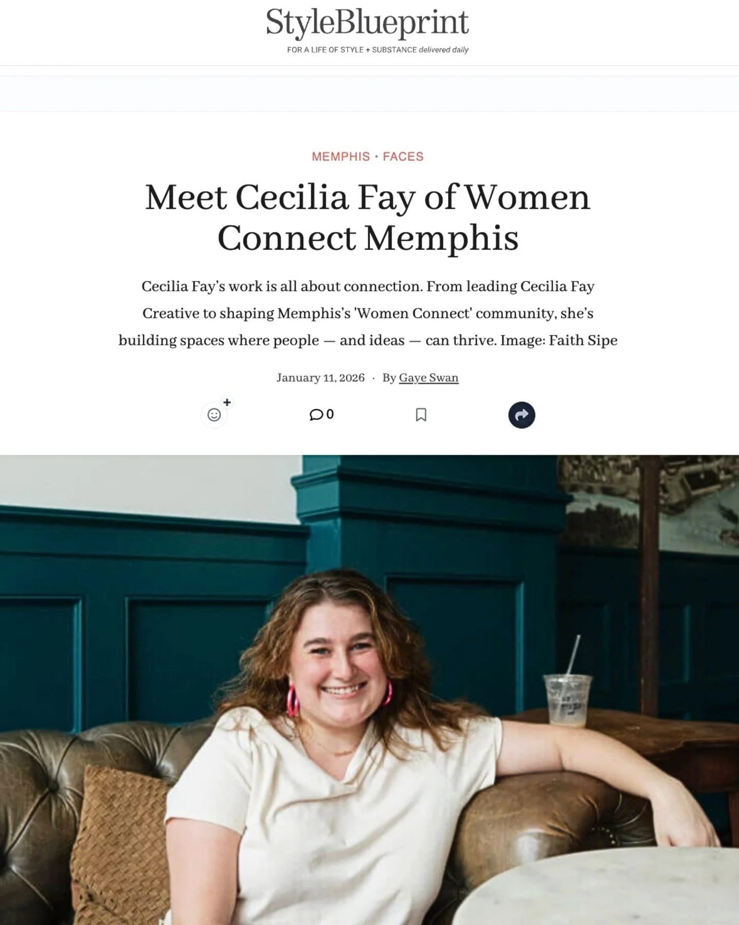 Woohooo! I am so excited to annouce that I am this month&rsquo;s FACE of @styleblueprint. What a fun start to 2026. 

In the feature, I talk about launching my business straight out of college, co-leading @tnwomenconnect in the 901, and why I approac