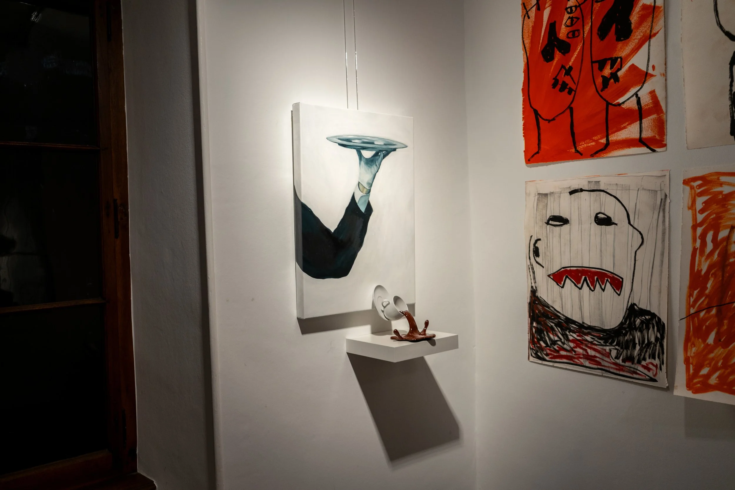 Good Morning | Oil on canvas and ceramic sculpture | 70 x 50 cm - 27.5 x 19.7 "