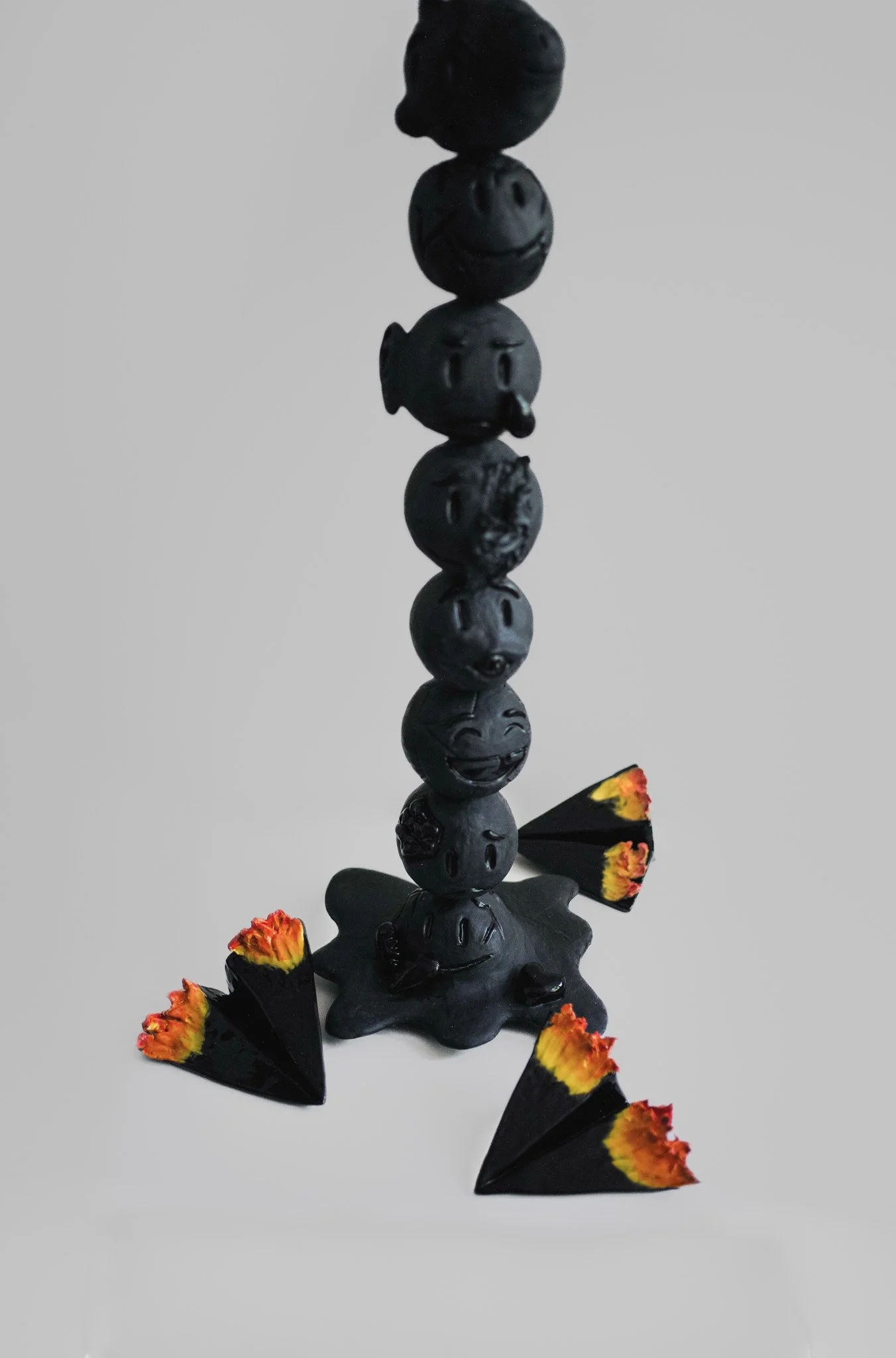 Consumed l Glazed ceramic l 59 x 16 x 16 " - 150 x 40 x 40 cm