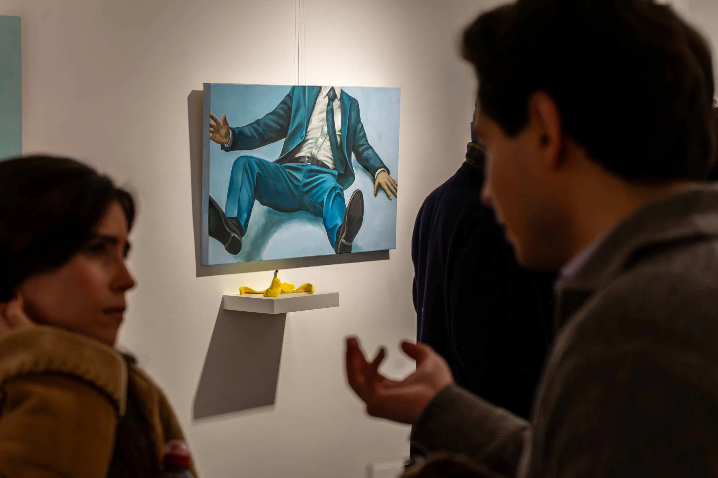 Risk Management | Oil on canvas and glazed ceramic | 91 x 61 cm - 36 x 24 "