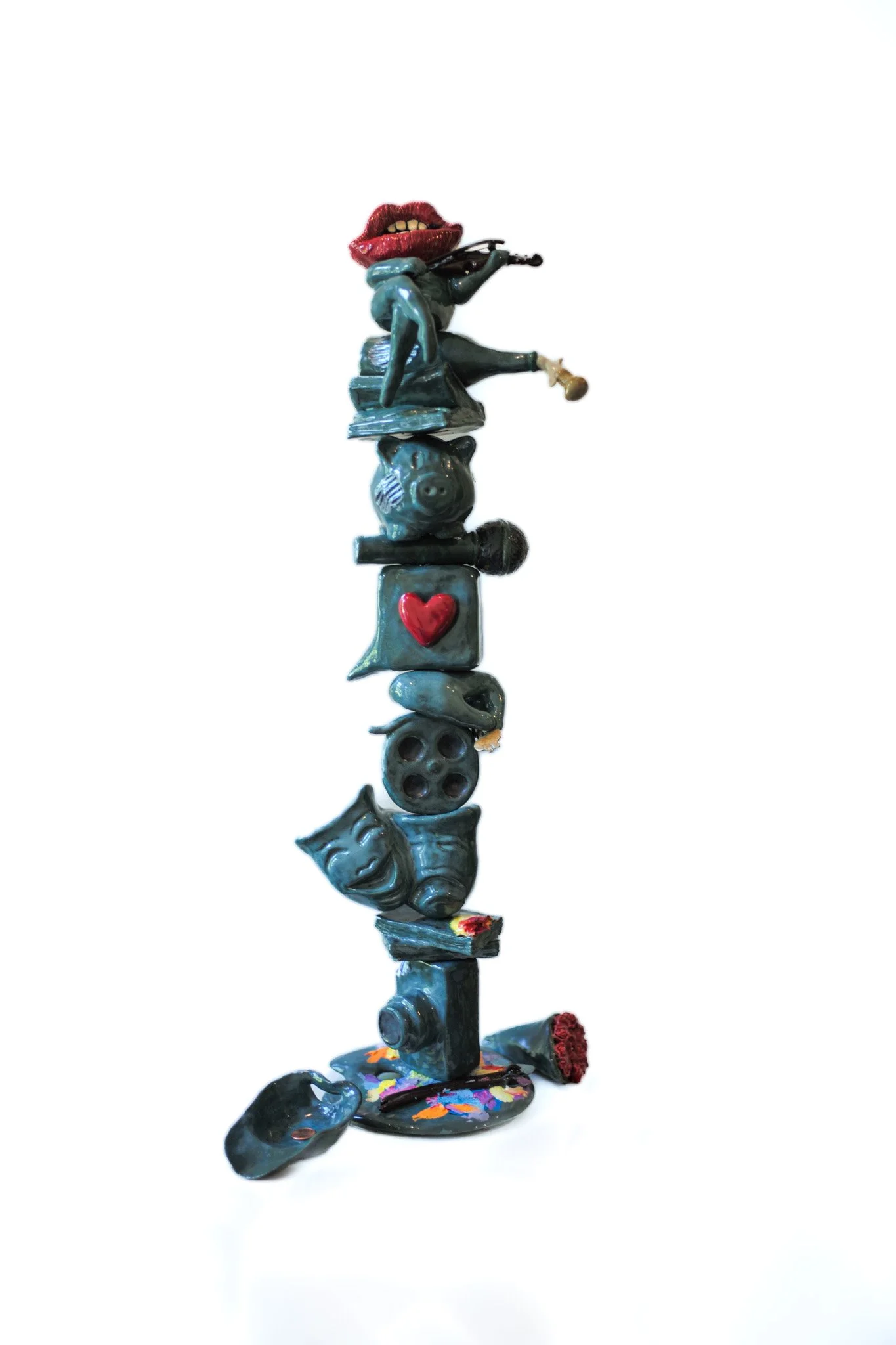 The Hungry Dreamer | Glazed Ceramics | 30 x 9 x 7 " - 76 x 23 x 18 cm