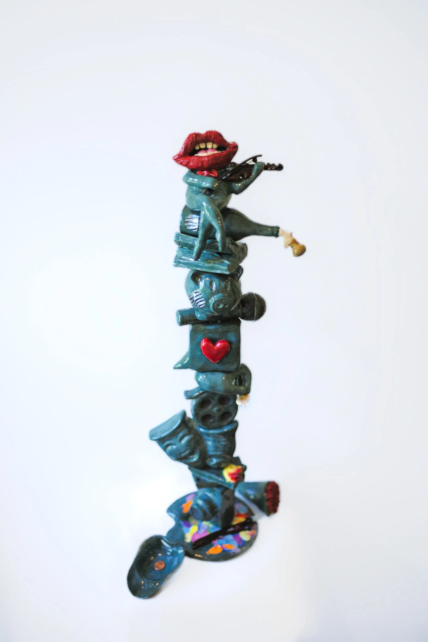 The Hungry Dreamer | Glazed Ceramics | 30 x 9 x 7 " - 76 x 23 x 18 cm