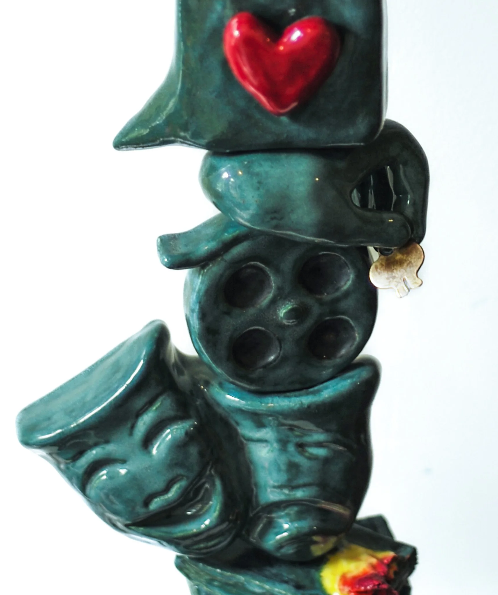 The Hungry Dreamer | Glazed Ceramics | 30 x 9 x 7 " - 76 x 23 x 18 cm