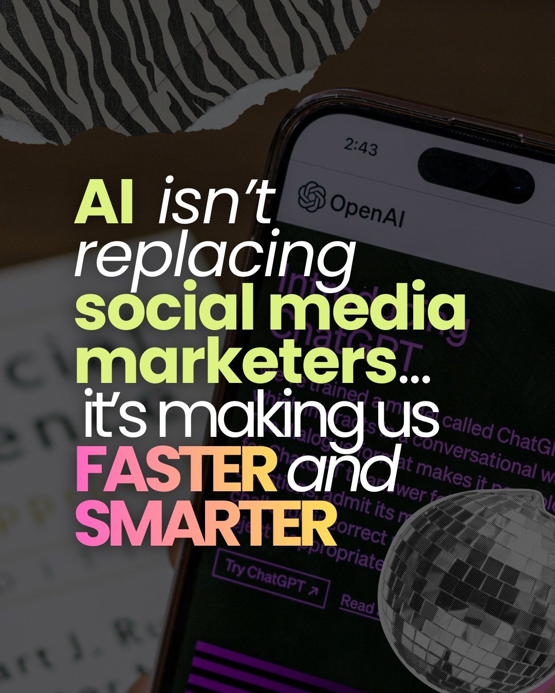 AI is becoming a huge part of social media marketing >>> but not in the way people think.

🤖It&rsquo;s not here to replace strategy, creativity, or connection.
✨It&rsquo;s here to help marketers move faster.

AI can help with things like:
-