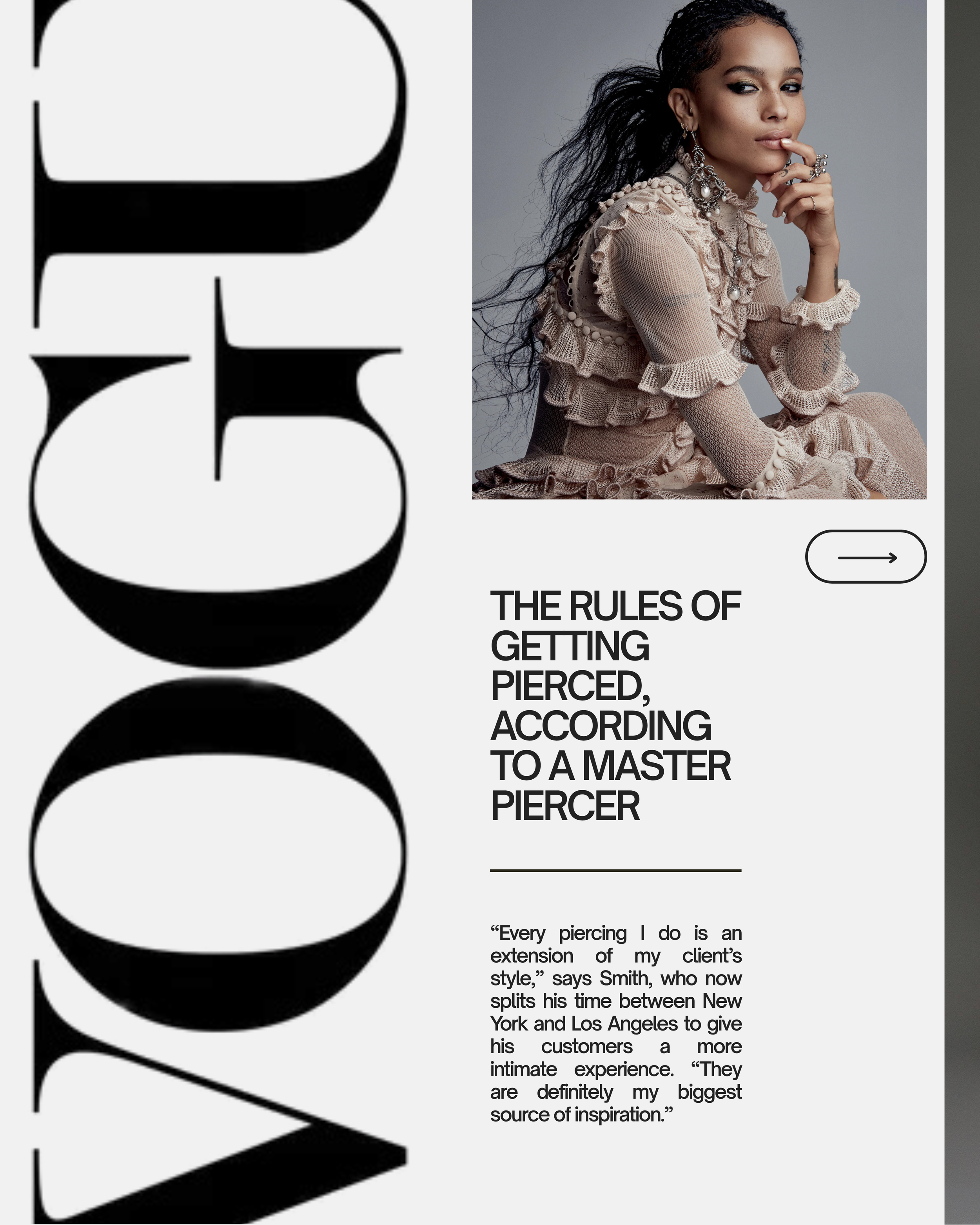Vogue editorial feature on 108 Studios and contemporary fine jewelry piercing